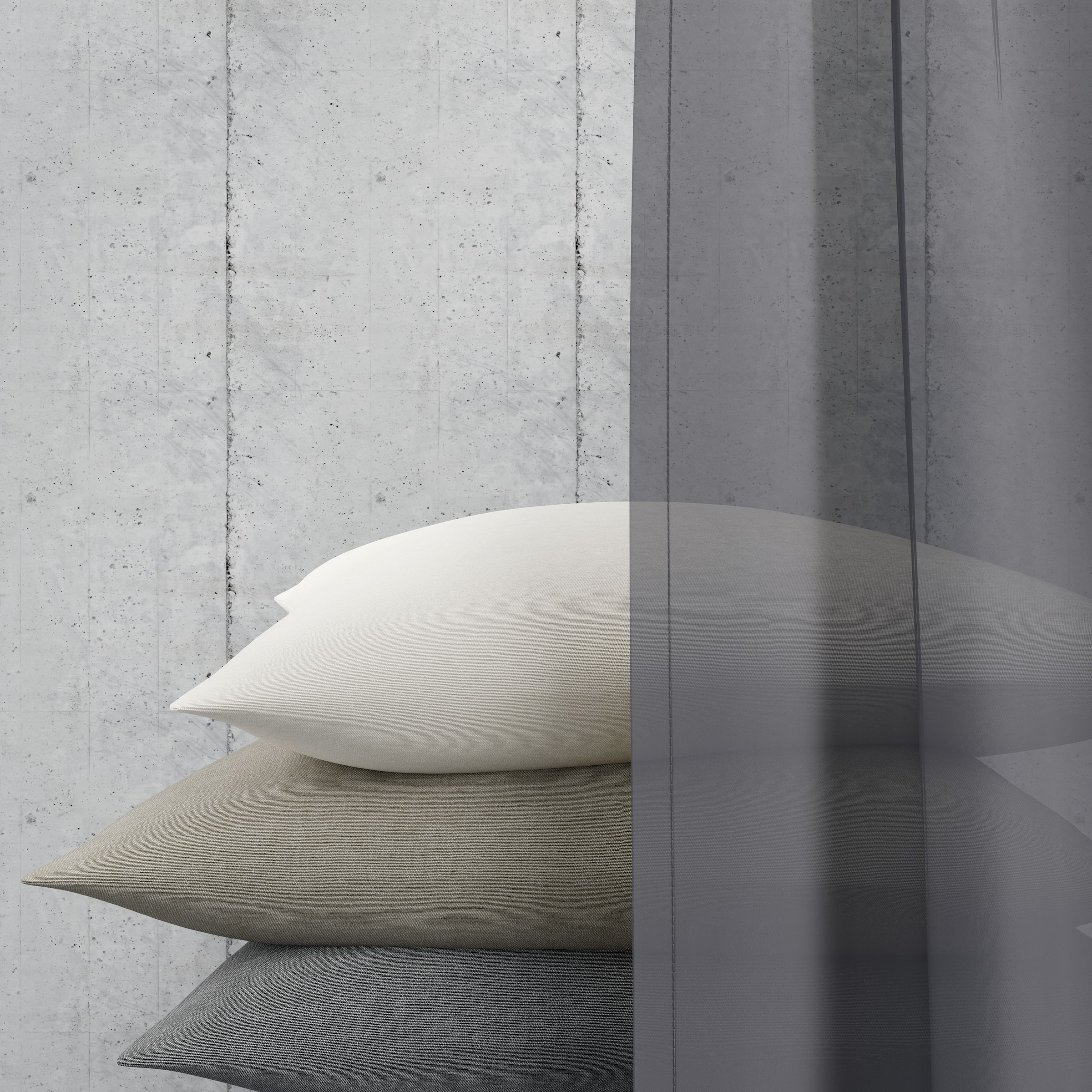 Neutex for you! Vorhang nach Mass »EVA« Ösen 1 Stk. tlg. Uni-Voile mit elegantem Glanz