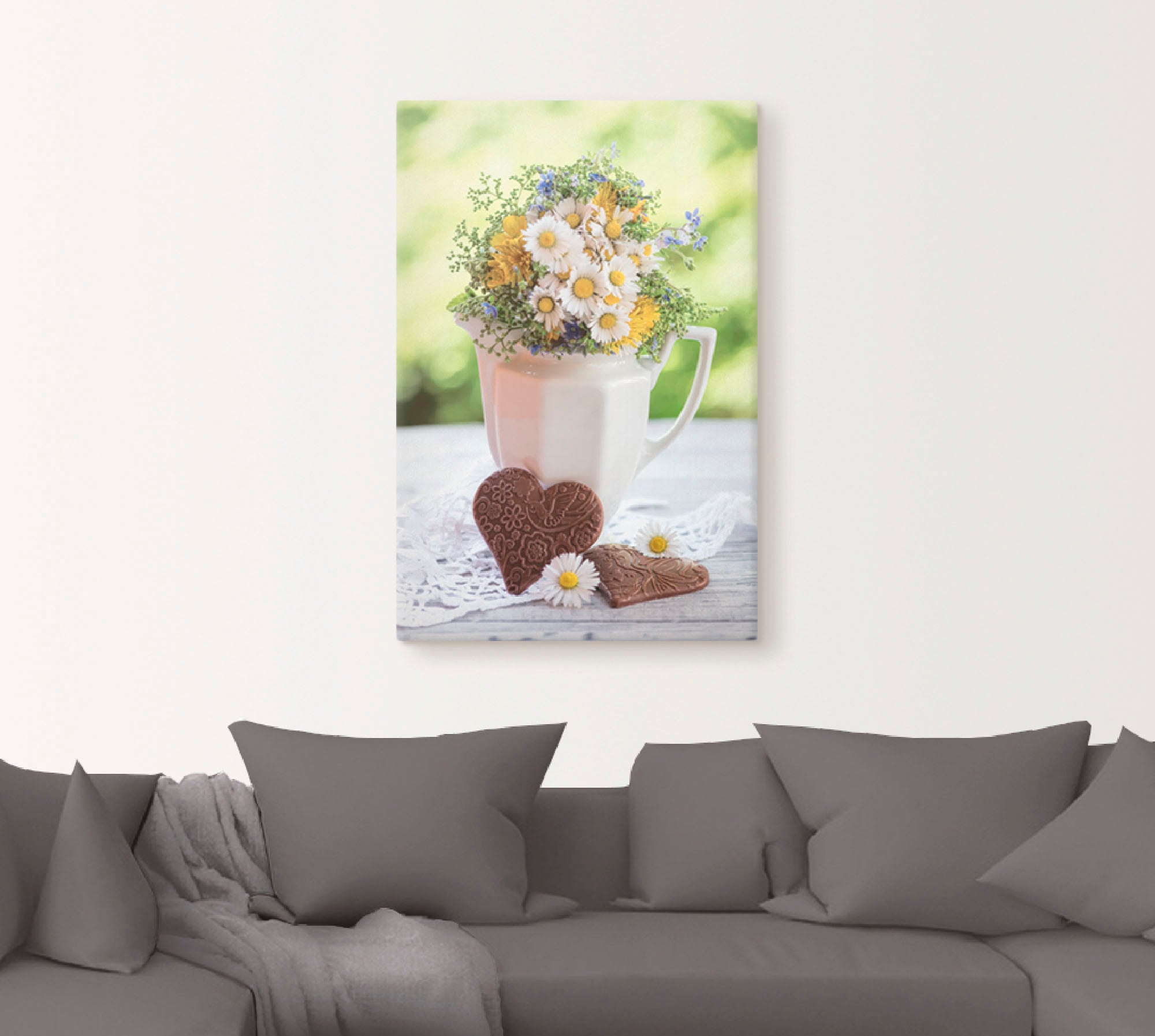 Artland Tableau sur toile »Aus Liebe zum Frühling« 1 cuis tlg. als Alubild, Outdoorbild, Leinwandbild, Wandaufkleber, versch. Grössen