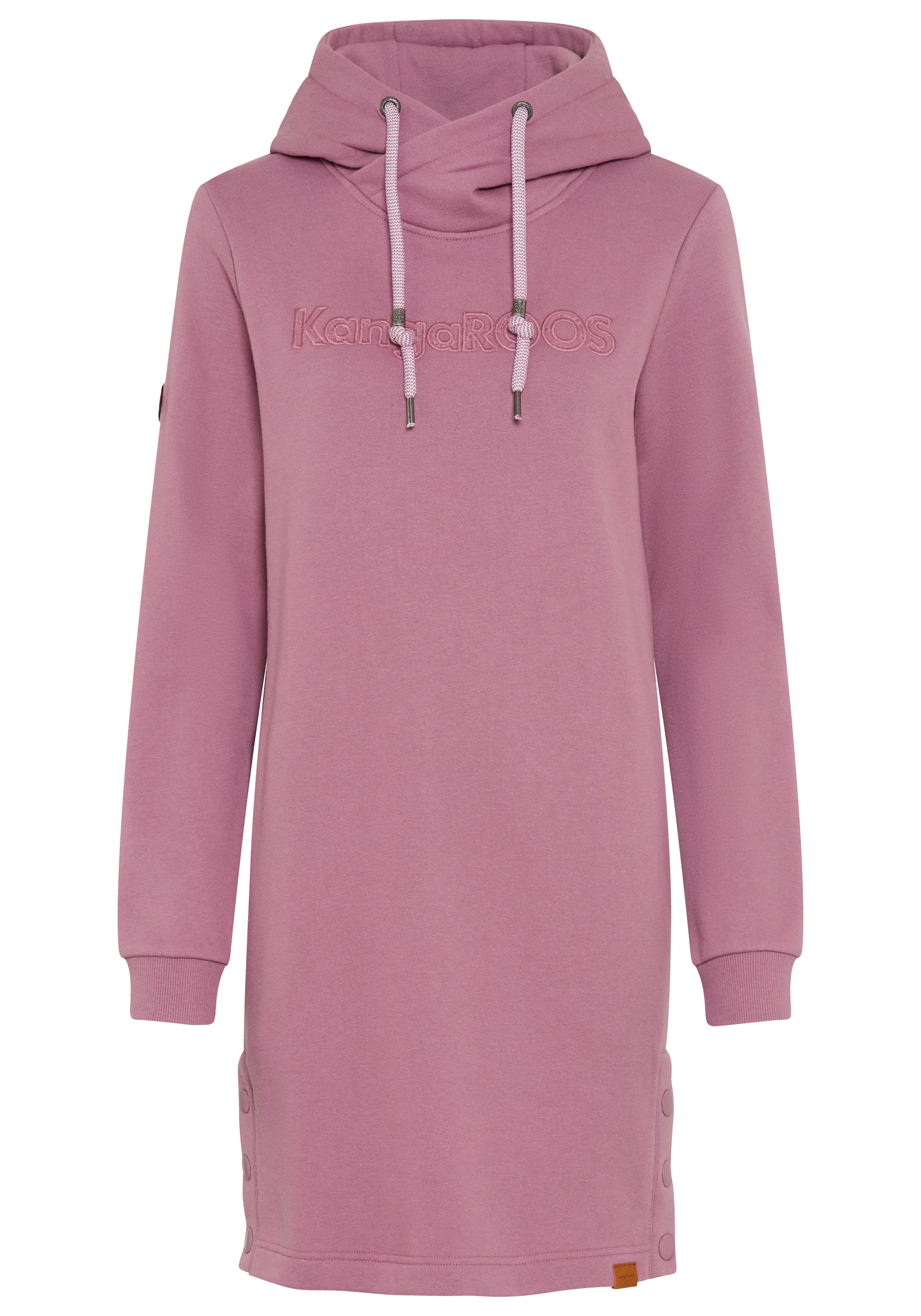 KangaROOS Robe en sweat Poches dans les coutures également en grandes tailles, avec capuche, en mélange de coton