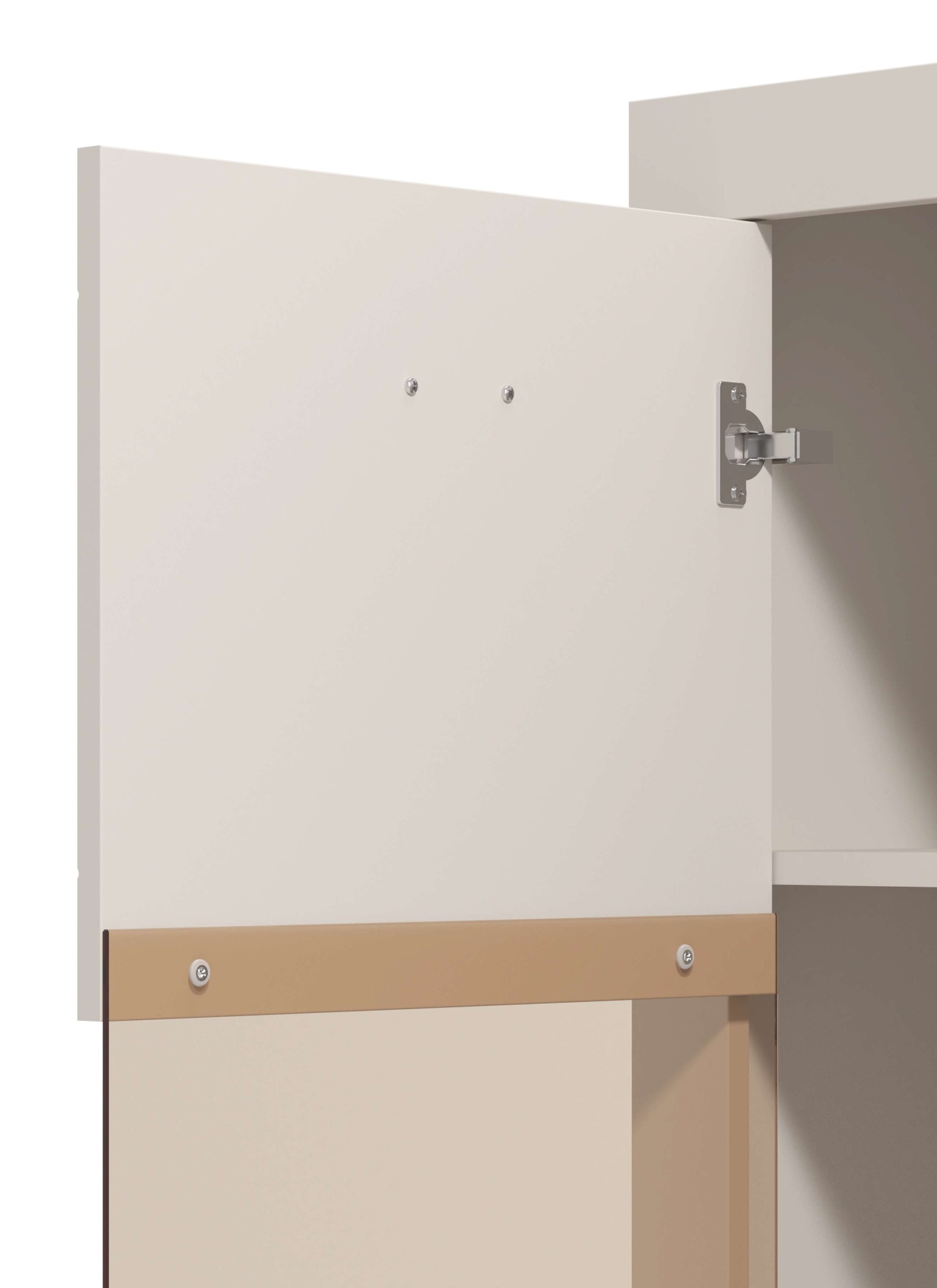 Home affaire Buffet haut »Warwick, Hochkommode, Vitrine, Glasvitrine, Kombi-Highboard« Modernes Highboard: Kaschmir-Dekor, 2 Türen, Heissfolienprägung