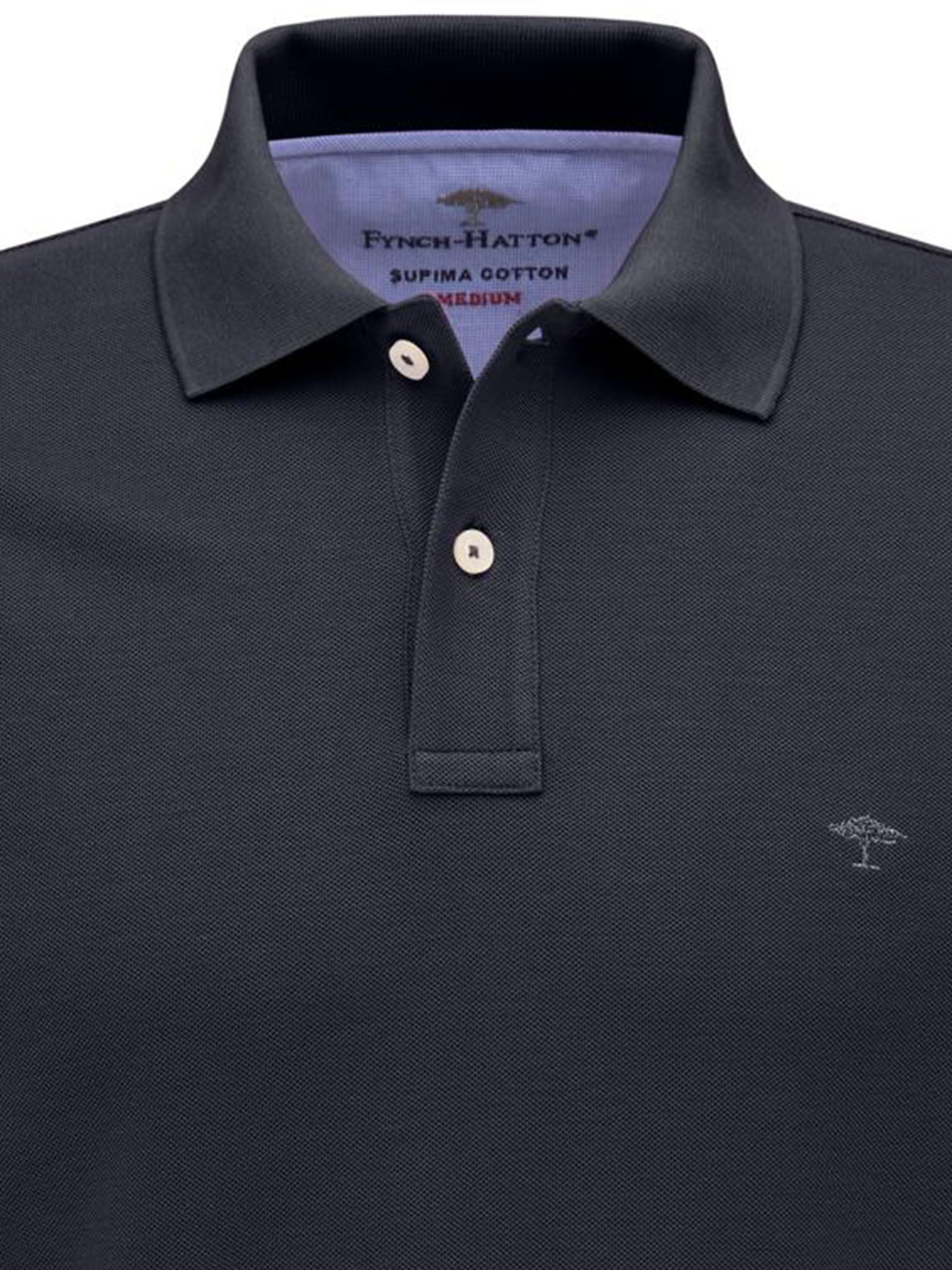 FYNCH-HATTON Polo normale Passform, mit 2-Knopf-Polokragen, aus Baumwolle