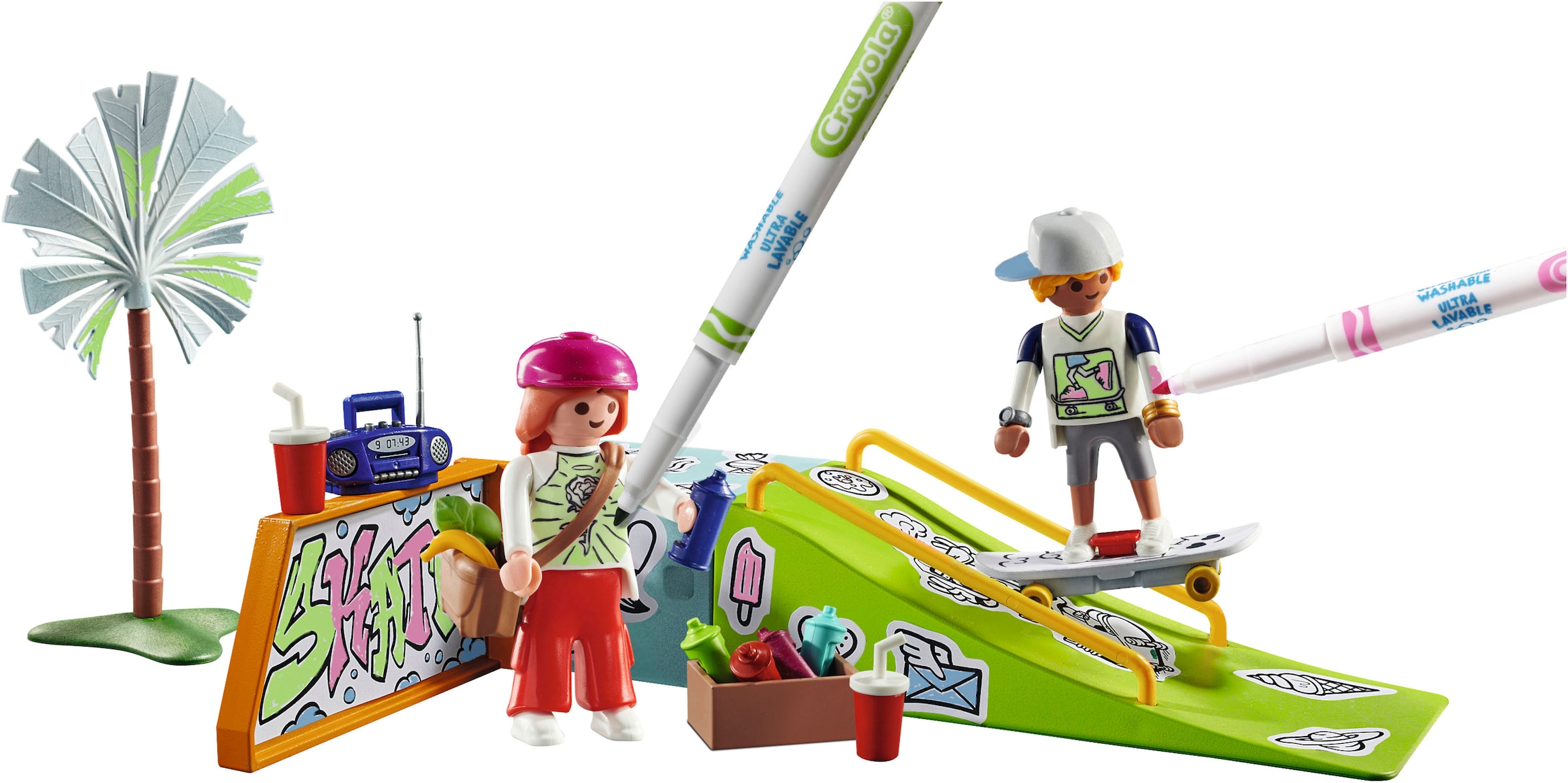 Playmobil® Jeu de construction »Skatepark (71515), Color« Made in Europe