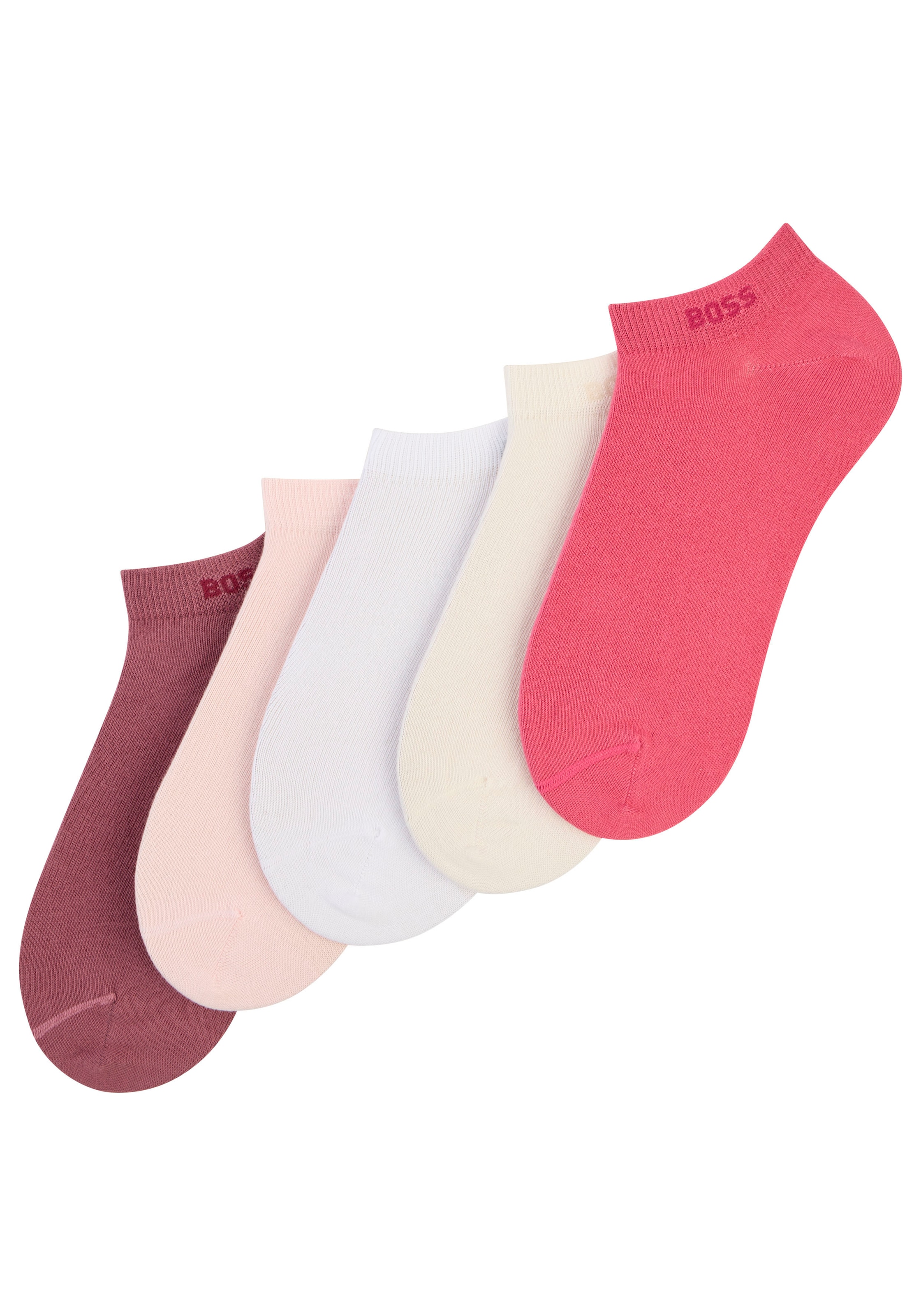 BOSS Sneakersocken »5P AS Logo CC W« Packung, 5er, 5 Paar tlg. mit BOSS-Logoschriftzug