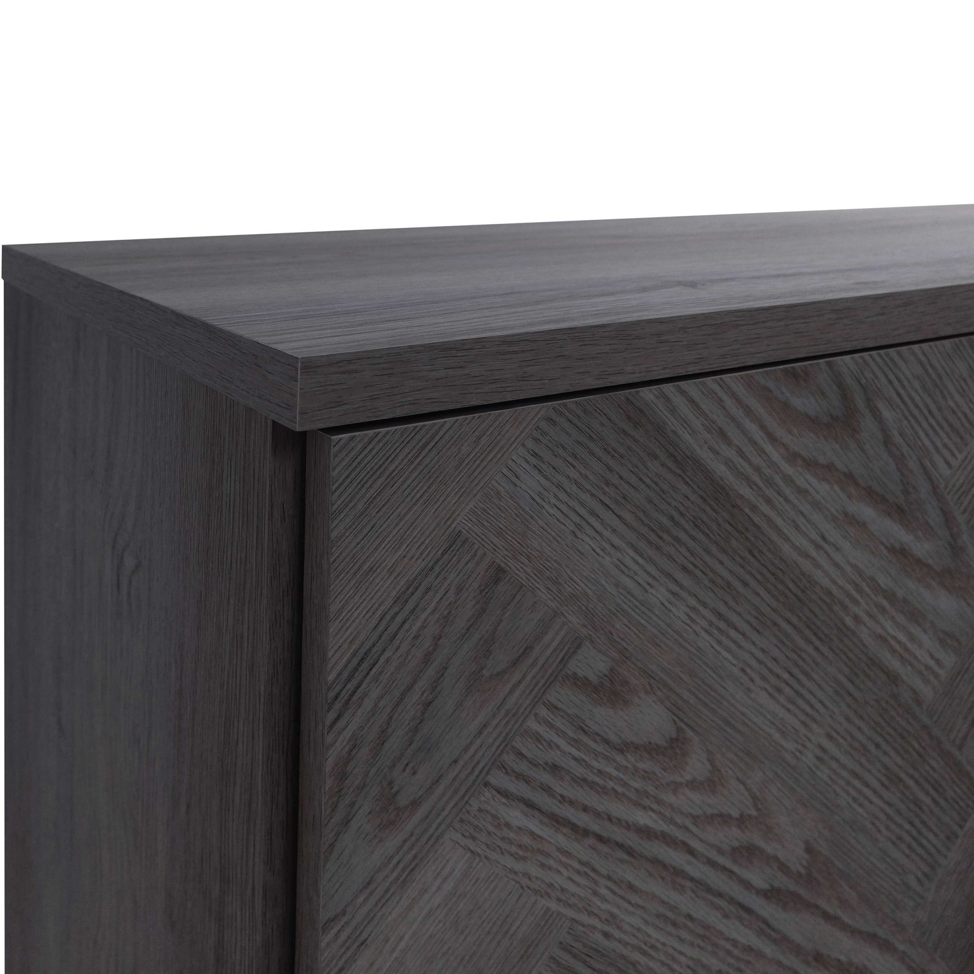 GOODproduct Table basse »Eadwine« TV-Kommode, Push-to-open, Türen mit Fischgräten Muster, Breite 175 cm