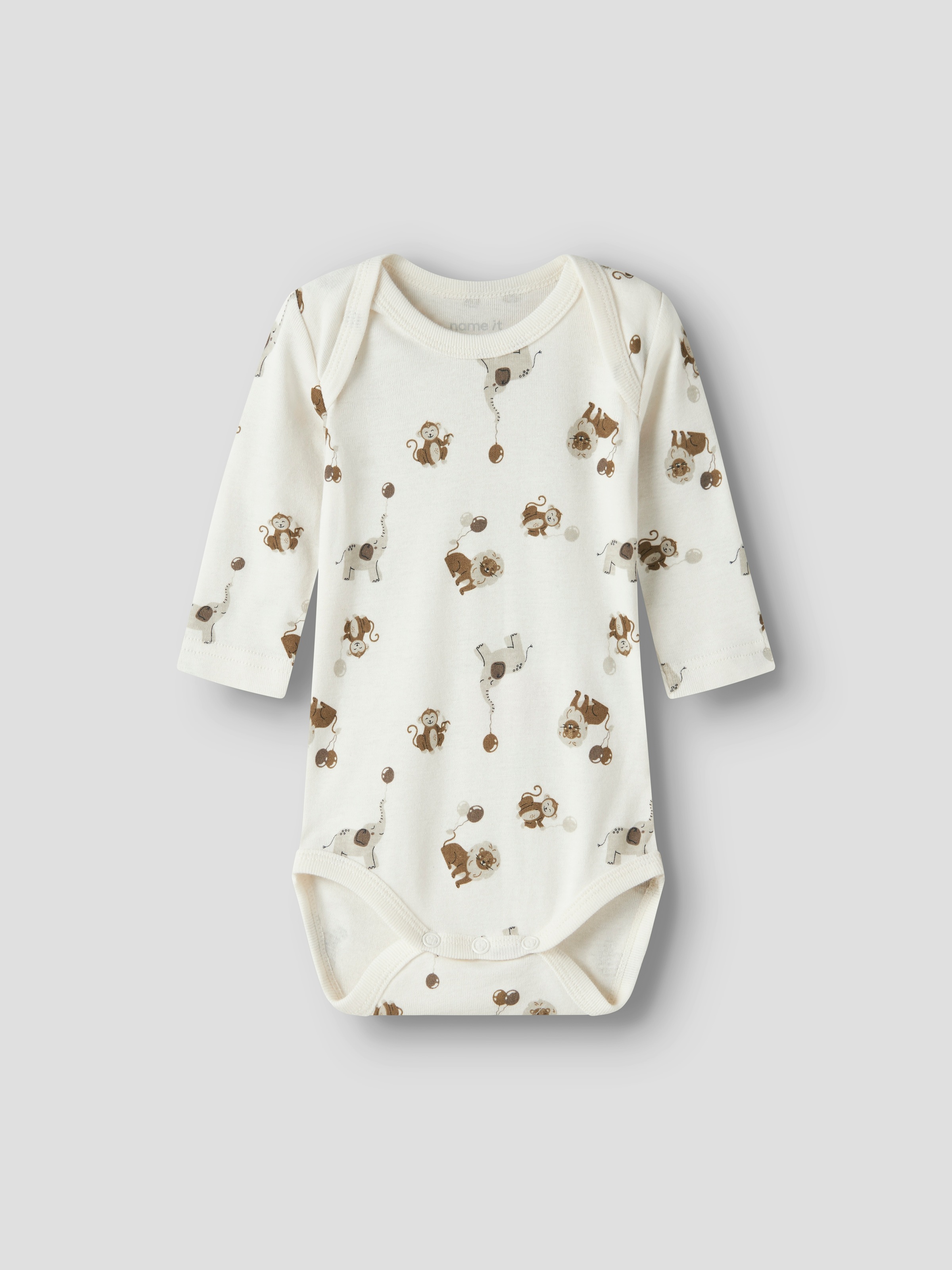 Name It Langarmbody »NBNBODY 3P LS ANIMAL NOOS« Packung, 3 tlg.