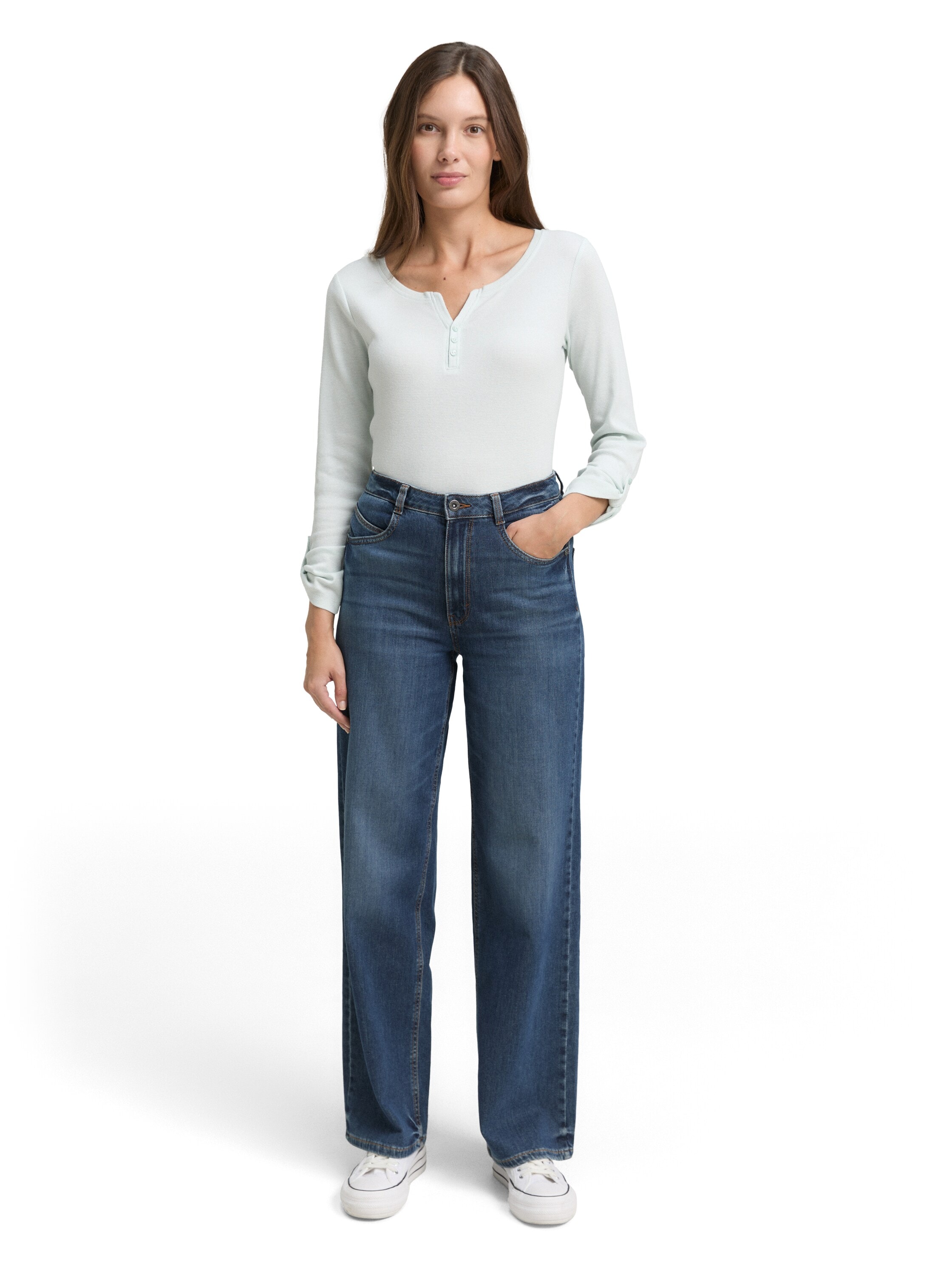 TOM TAILOR Henleyshirt mit Turn-Up-Arm