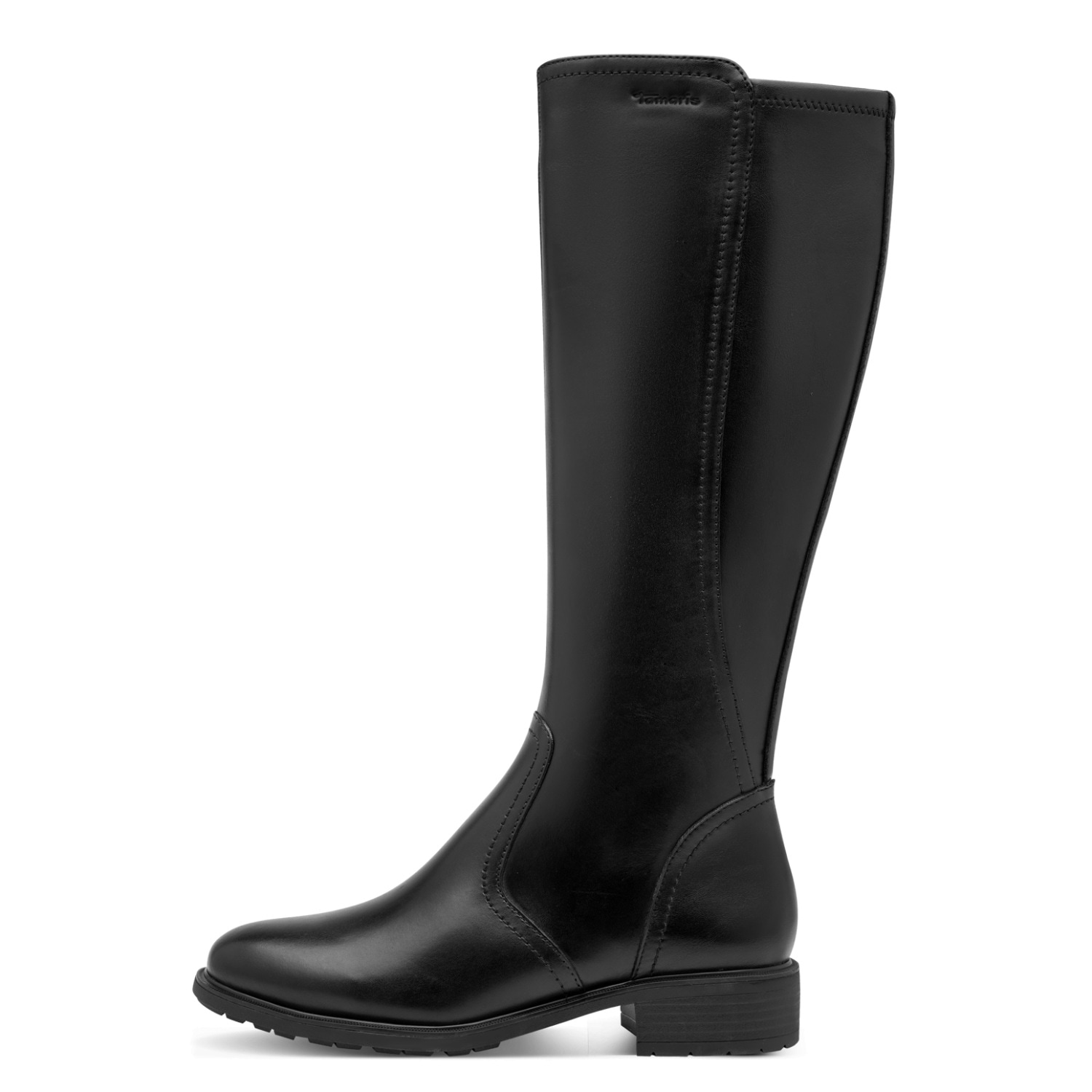 Tamaris Bottes  talon bloc, bottes hautes avec estampillage élégant du logo