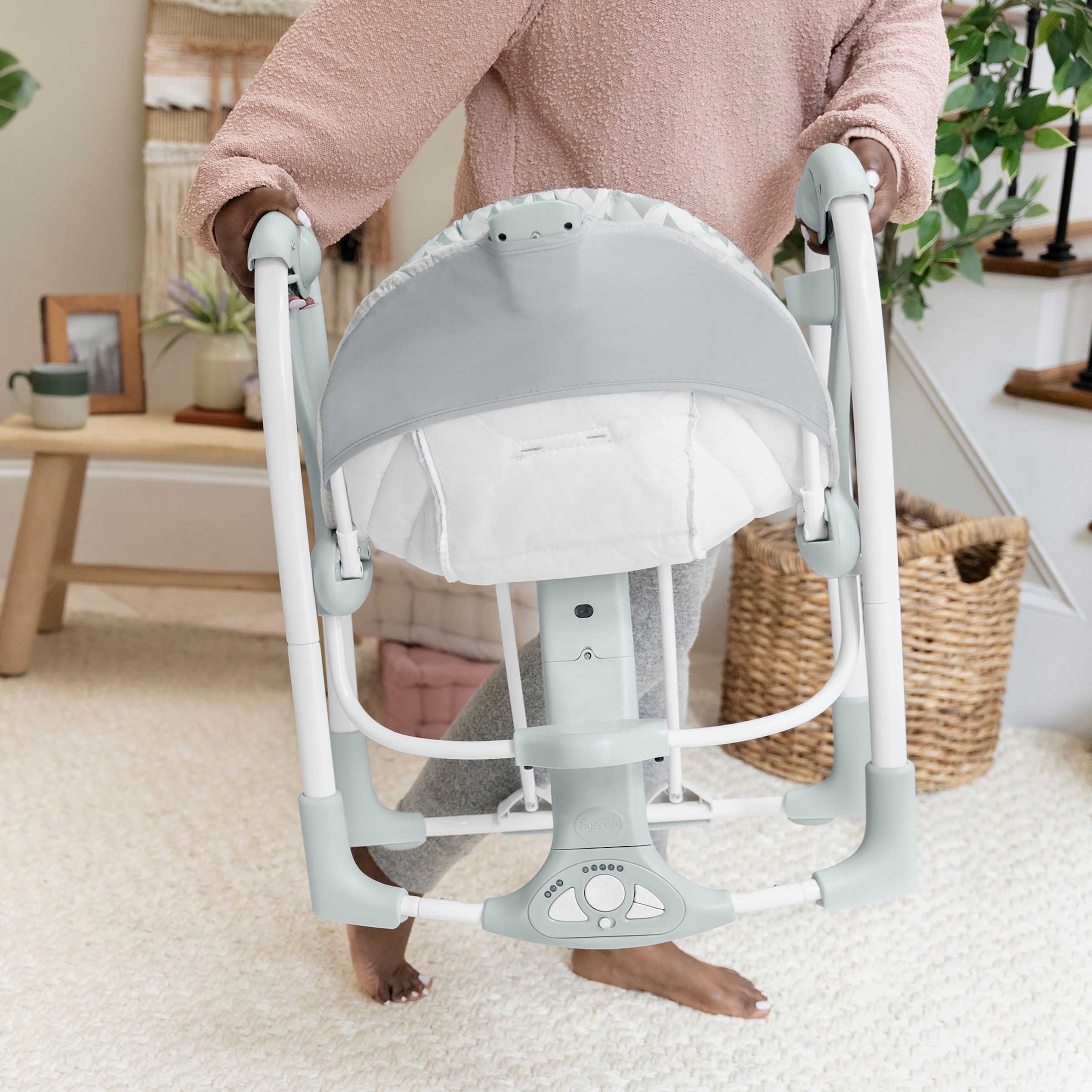 ingenuity Balançoire bébé »ConvertMe Swing-2-Seat Portable Swing - Raylan« mit automatischer Schaukelfunktion und Sound-Effekt