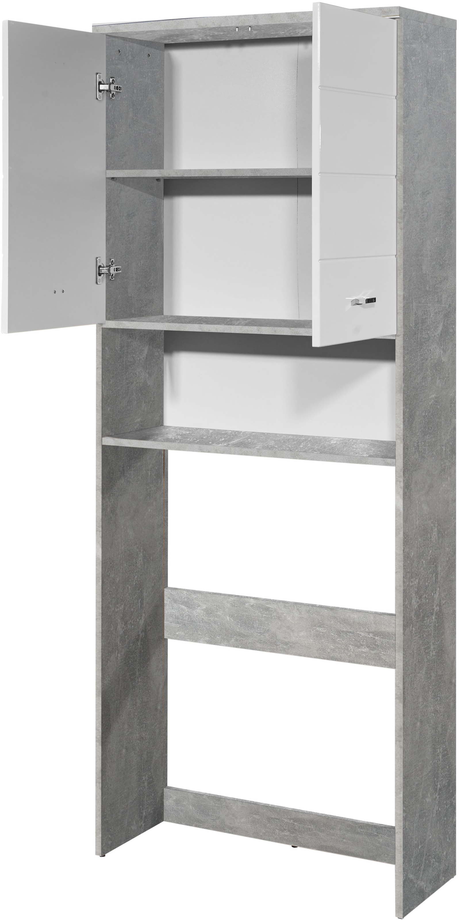 BASIC by Balculina Waschmaschinenumbauschrank »Pool, Badezimmerschrank BxHxT 76x190x31« 1 Stk. tlg. Breite 76cm, Tür L/R montierbar