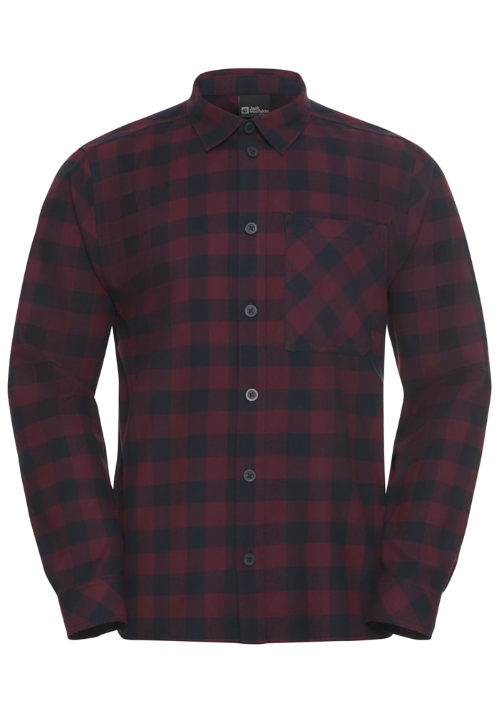 Jack Wolfskin Flanellhemd »LITE FLANNEL SHIRT M« Flanellhemd, weich, atmungsaktiv