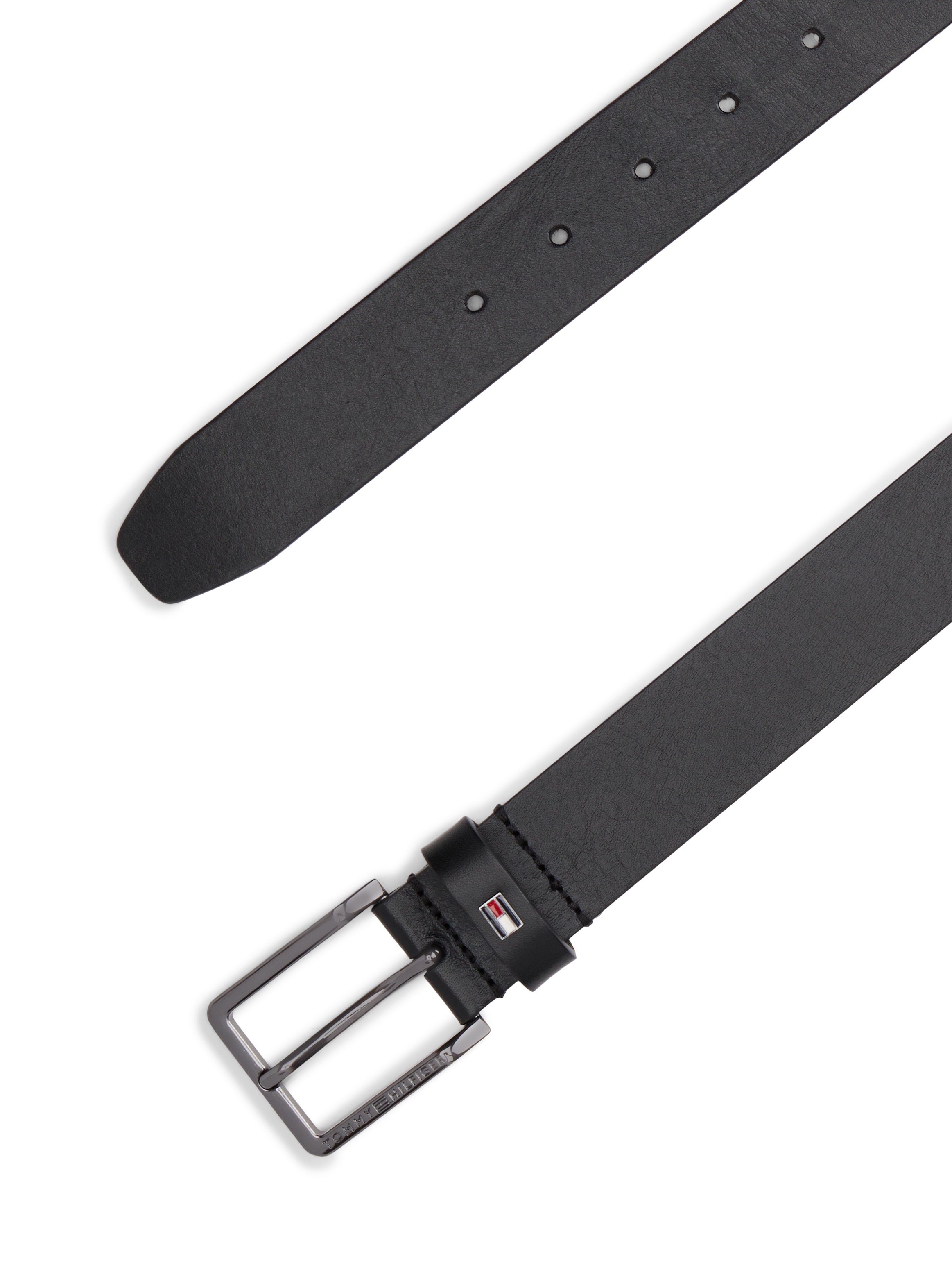 Tommy Hilfiger Ceinture en cuir »OLIVIER 3,5 cm breit« mit Flag aus Emaille, Breite: 3,5cm