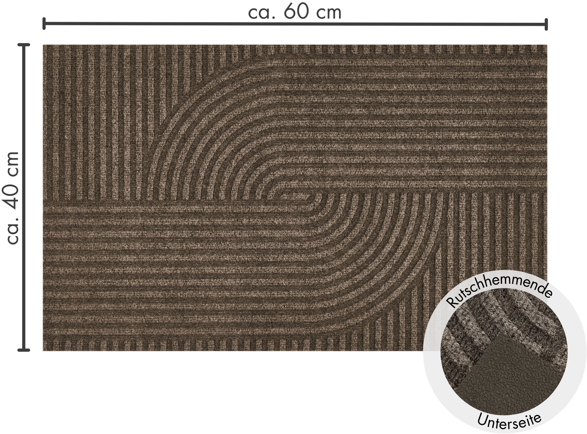 Andiamo Tapis de sol »Yukon« Rectangulaire 6 mm Höhe Schmutzfangmatte, modernes Design, robust, waschbar, rutschhemmend