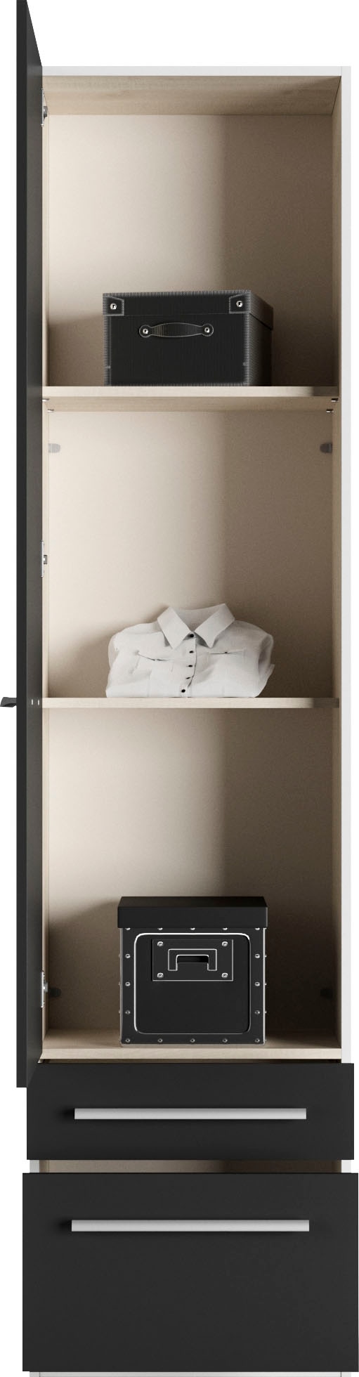 priess Kleiderschrank »Schrank Garderobe Wäscheschrank Barcelona in 5 Breiten« viel Stauraum, geräumige Schubkästen, mit Spiegel, MADE IN GERMANY