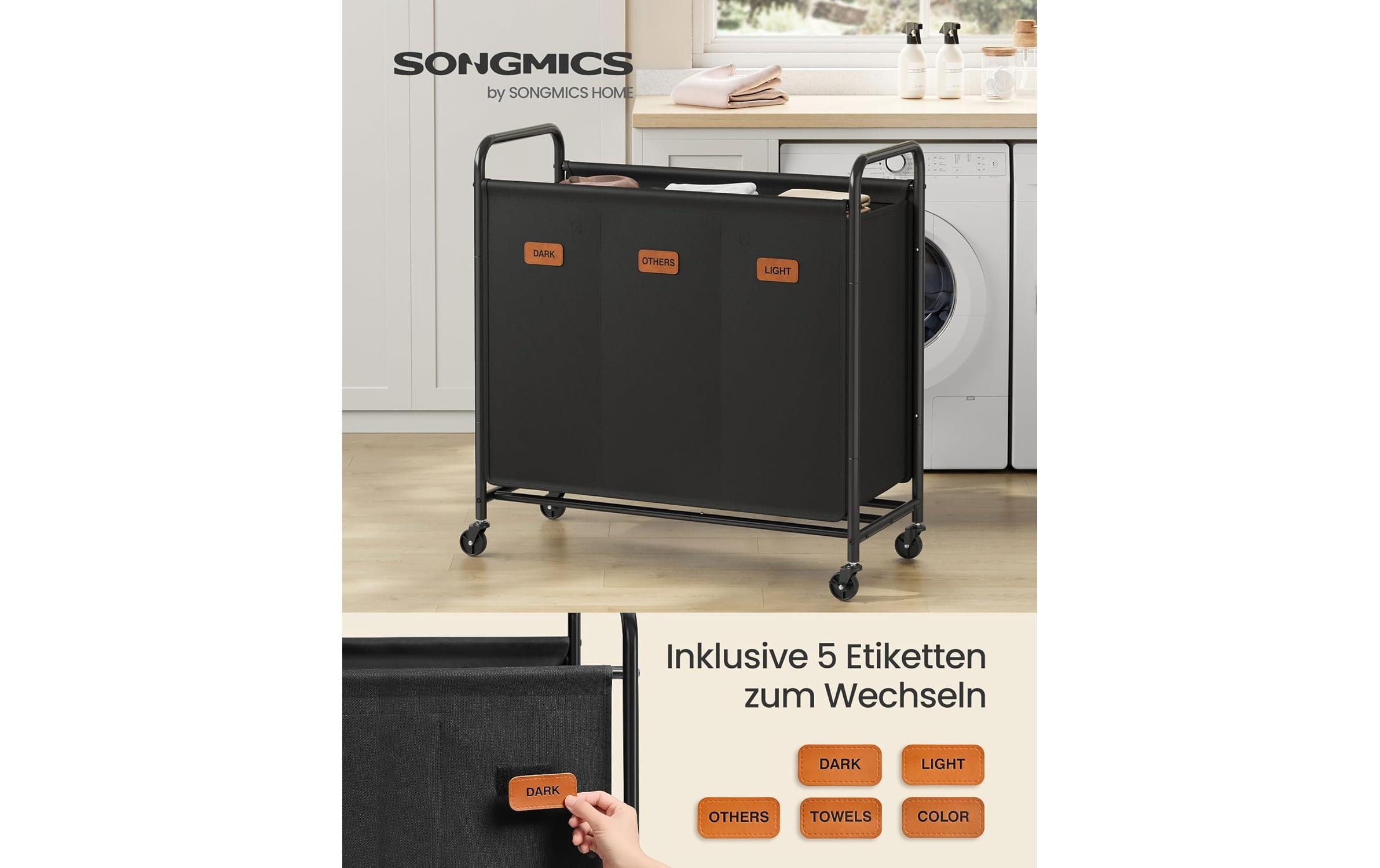 SONGMICS Panier à linge »mit 3 Fächern 170 l«