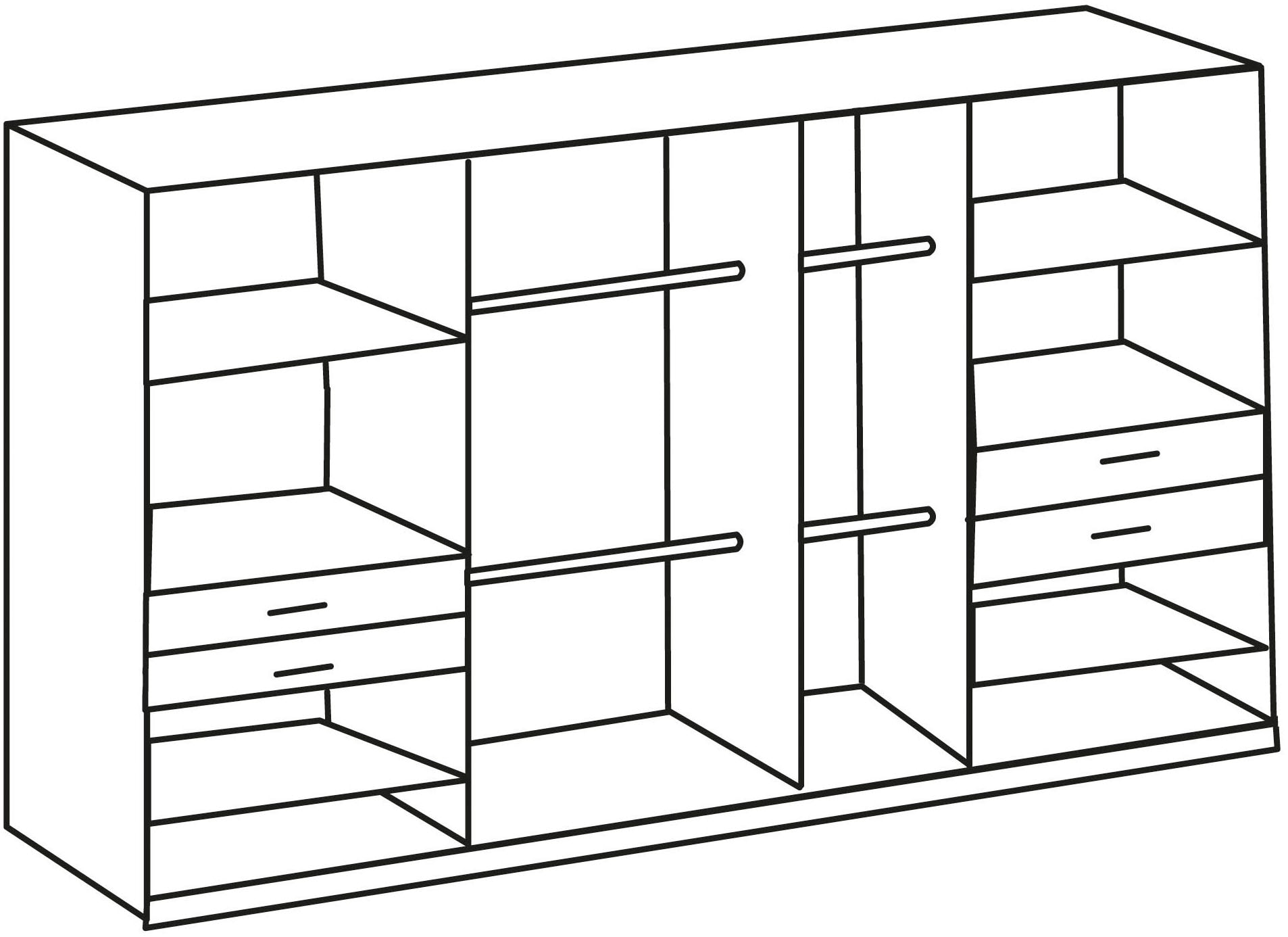 Wimex Kleiderschrank »Taiga Kleiderschrank mit Spiegel Topseller« mit Schubladen auf bequemer Höhe, Garderobe Schlafzimmerschrank