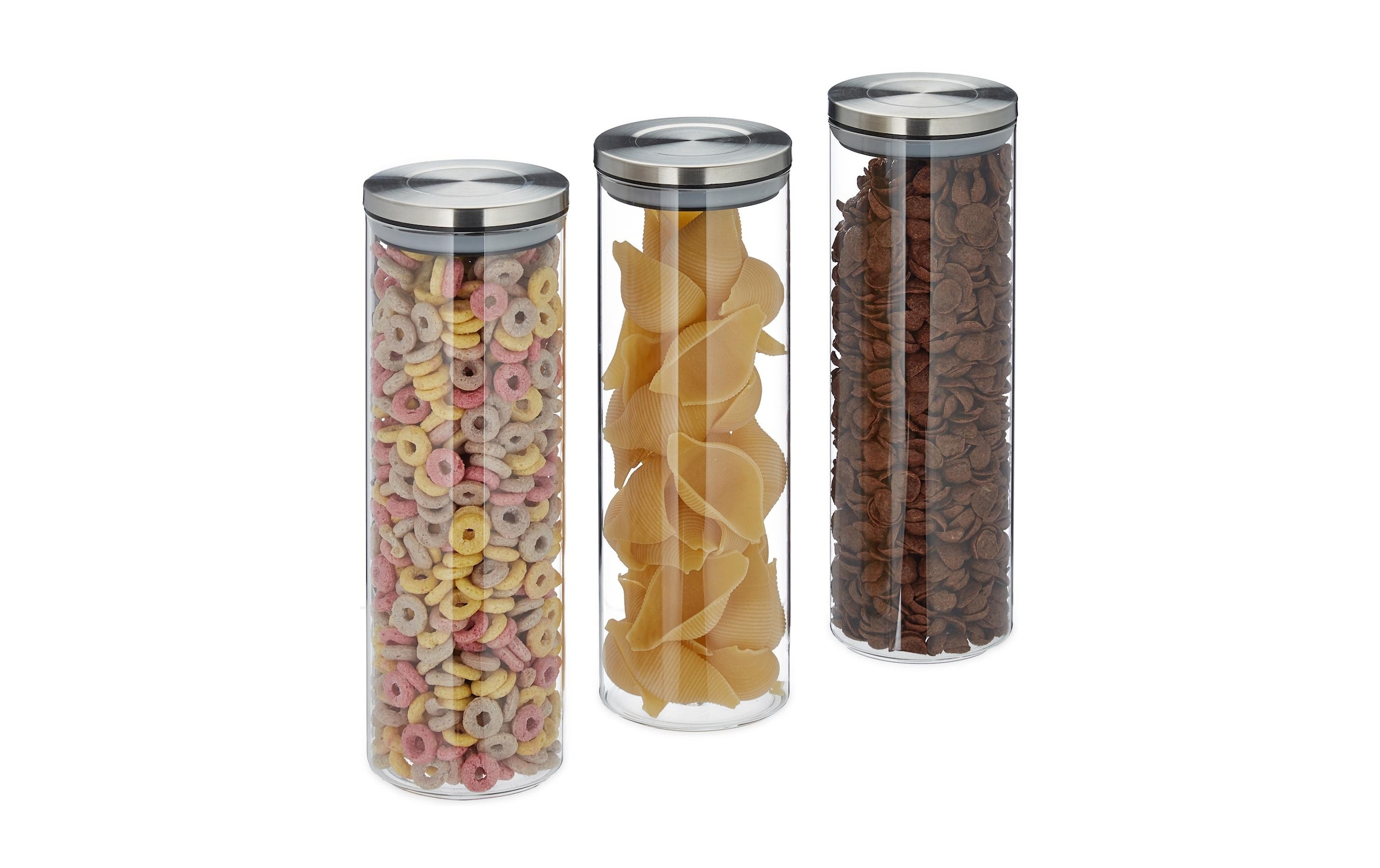 relaxdays Bocal à provisions »1,6 l« compatible lave-vaisselle