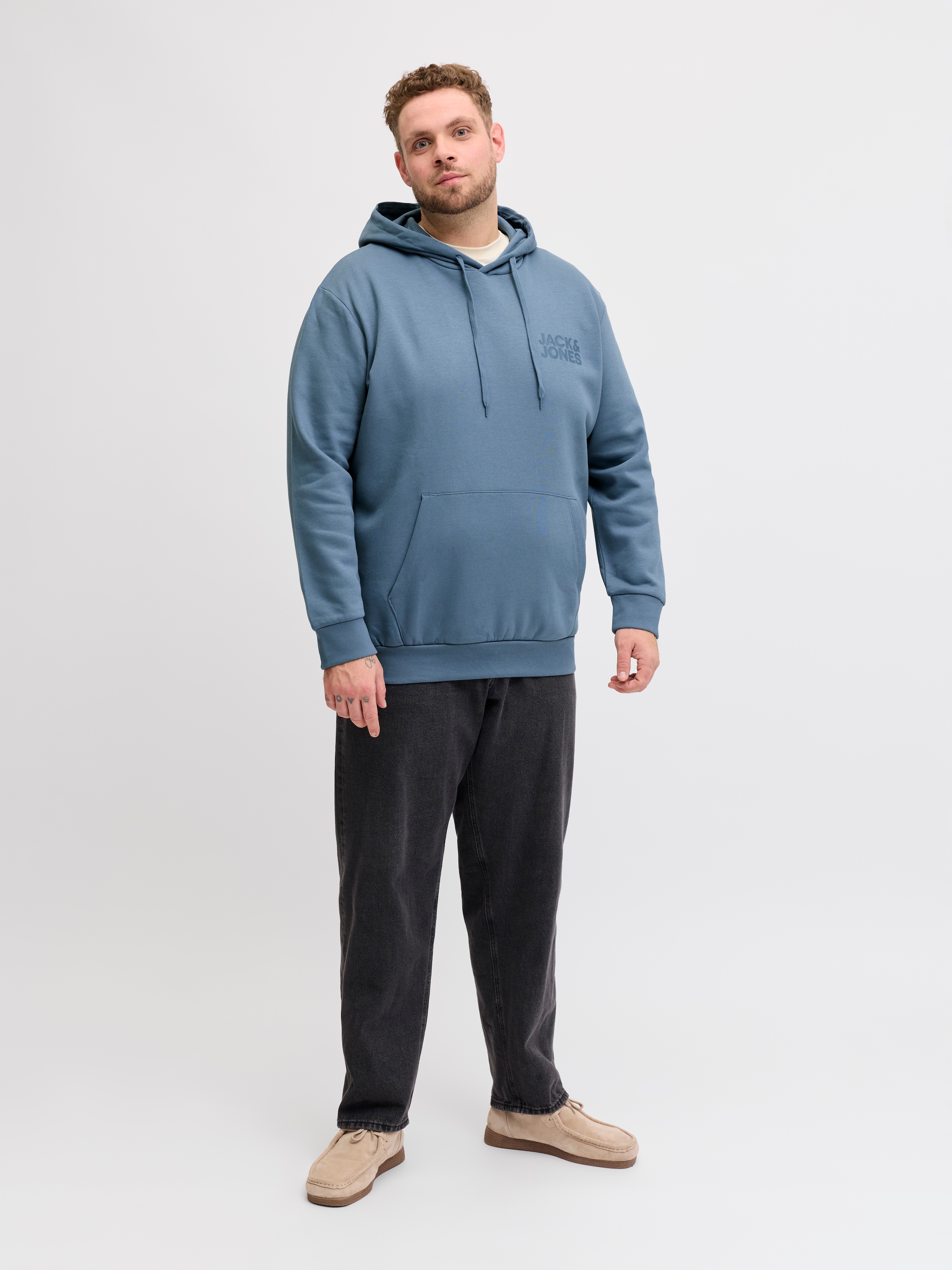 Jack & Jones PlusSize Sweat à capuche »JJECORP LOGO SWEAT HOOD NOOS PLS«, Baumwollmischung, regular fit
