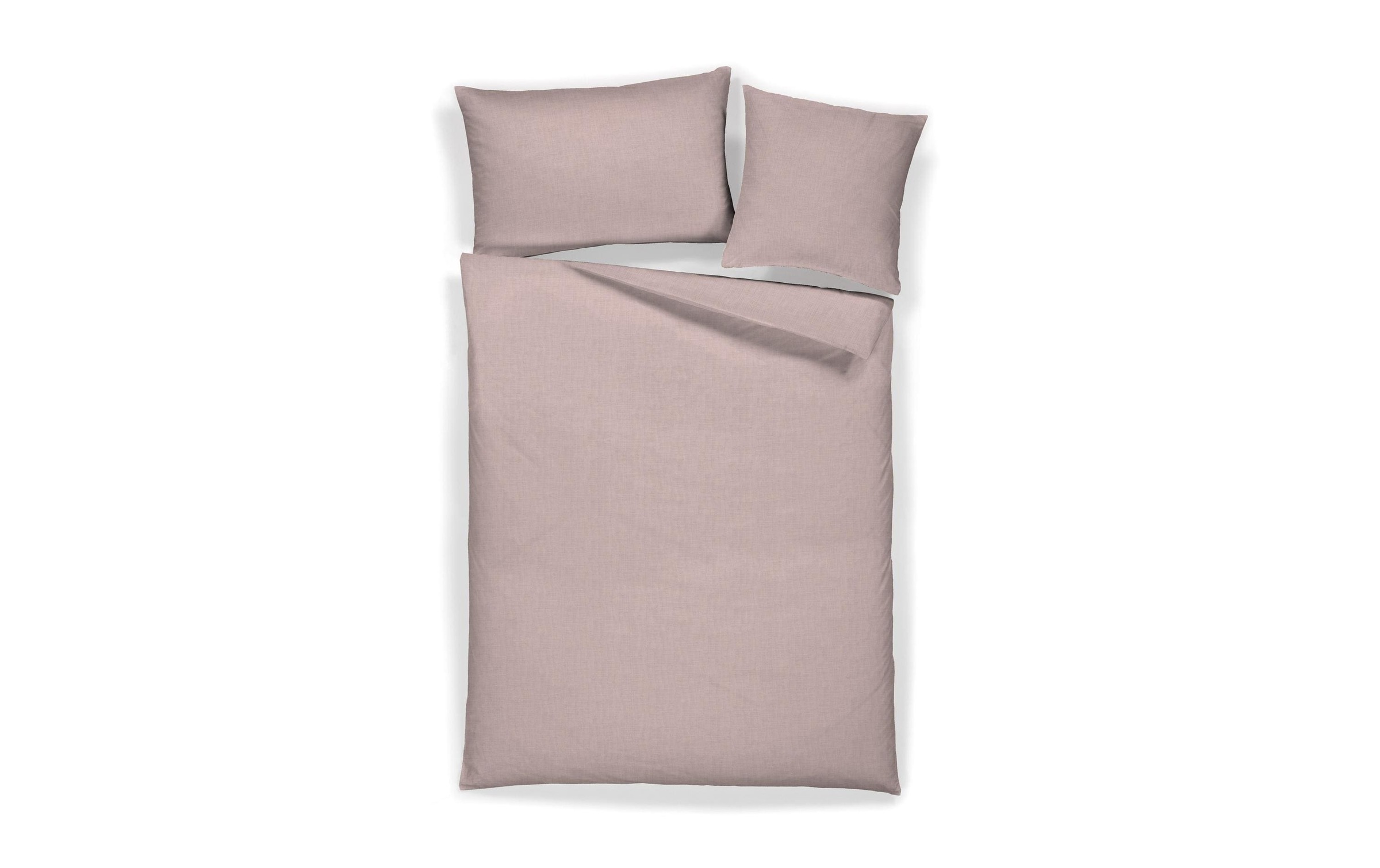 HOME FASHION Kissenbezug »Home Fashion Kopfkissenbezug Halbleinen Mauve, 65 x 100 cm«