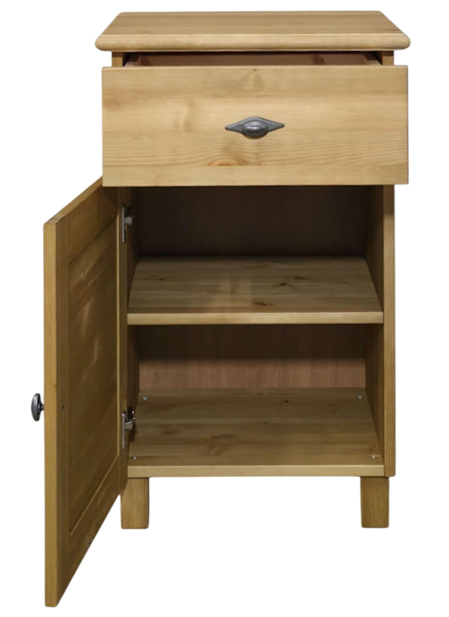 GOODproduct Unterschrank »Rauna« aus massiver Kiefer, Breite 44 cm, Rillenoptik, made in EU