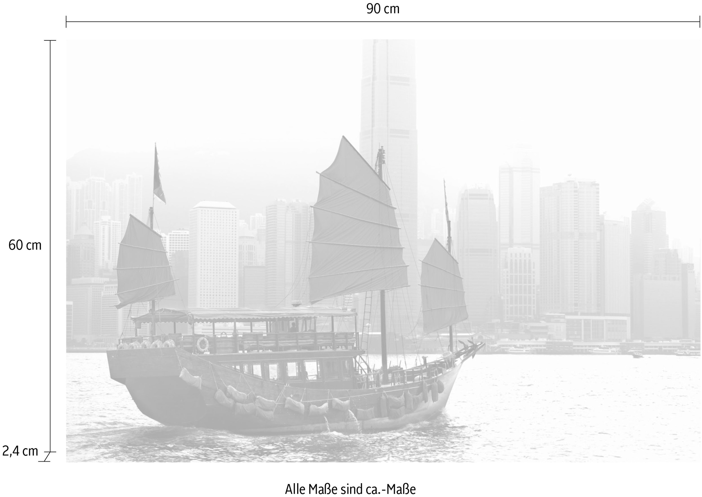 queence Tableau en verre acrylique »Schiff« Fine Art-Print in Galeriequalität