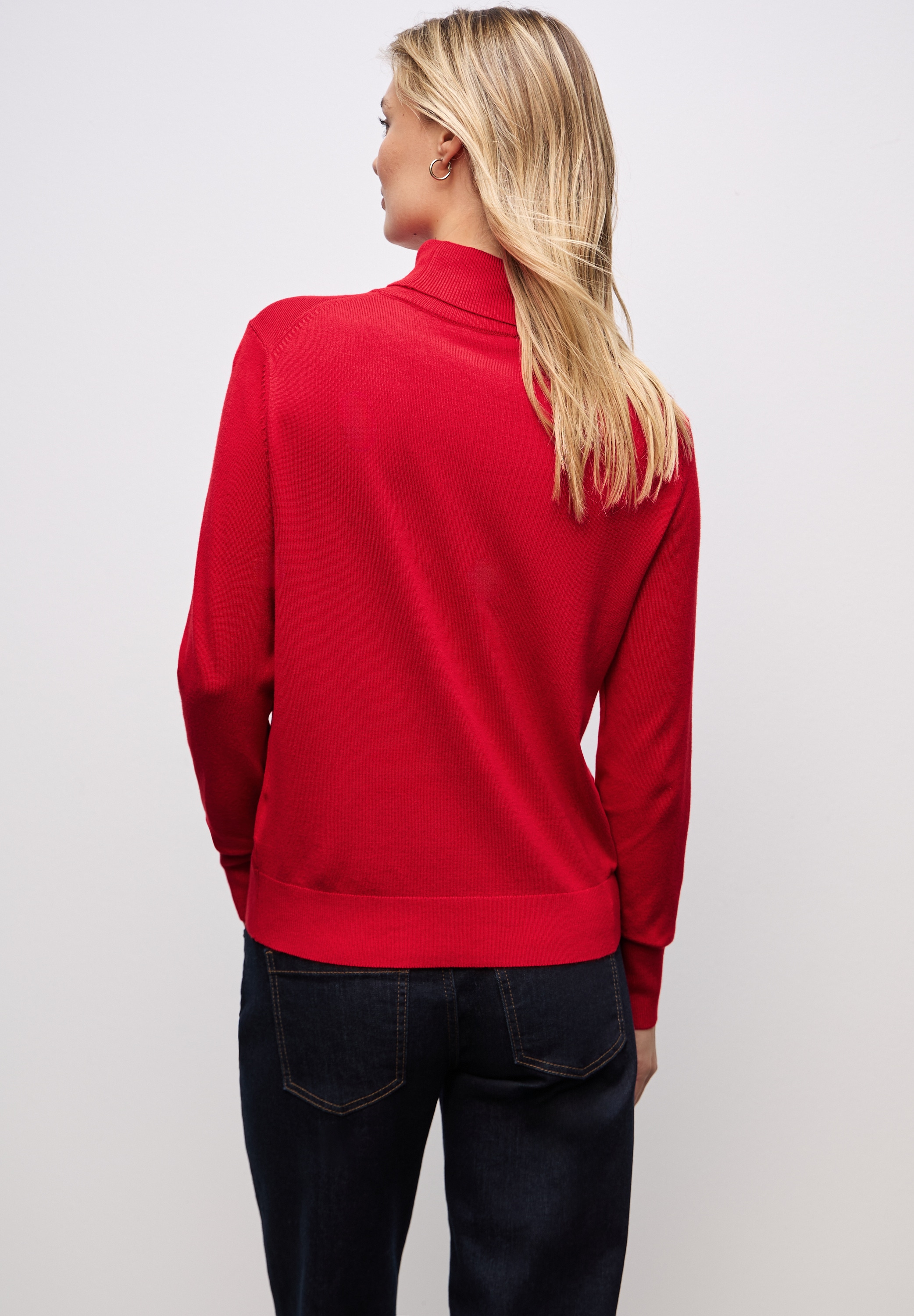 STREET ONE Rollkragenpullover mit Viskose