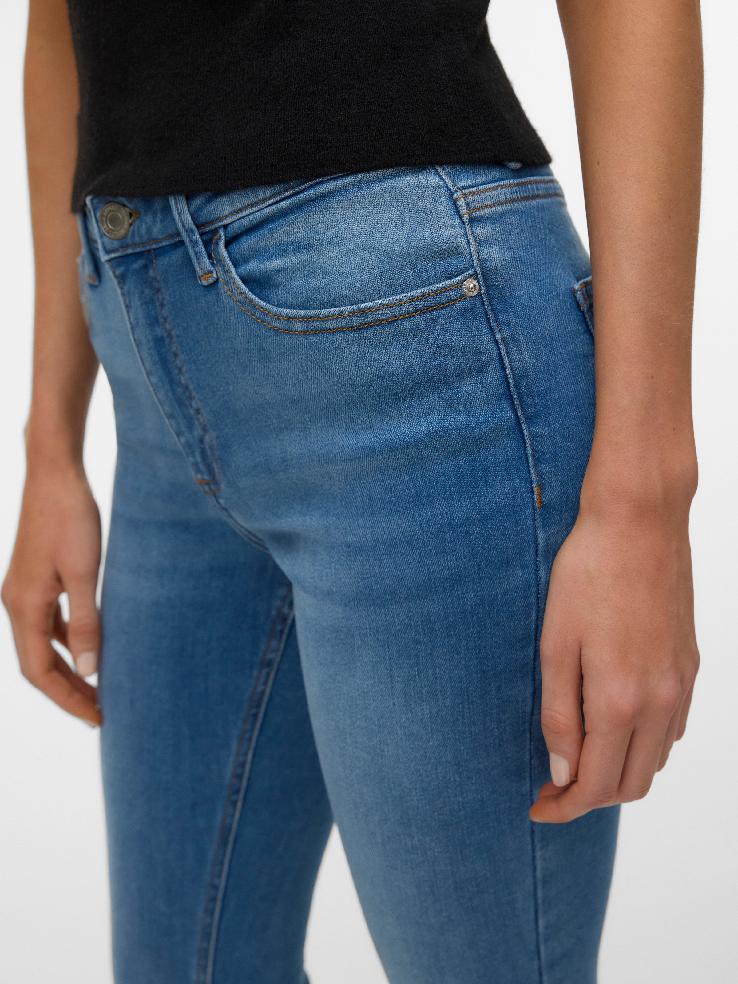 Vero Moda Jeans skinny »VMPOLLY MR SKINNY JEANS RA3049 NOOS« Baumwollmischung, skinny fit