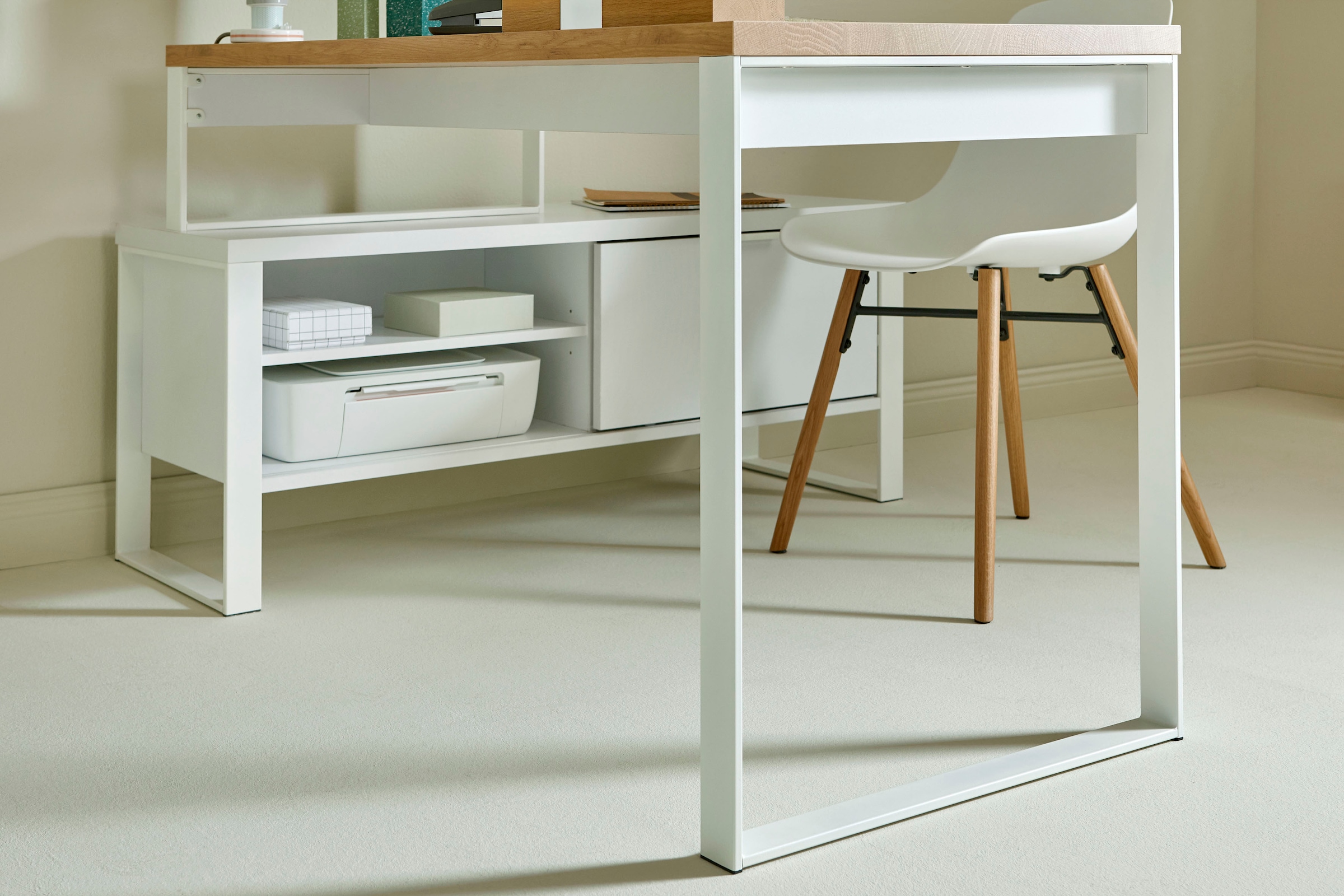 Jahnke Bureau d'angle »LOOP« montable dans les deux sens