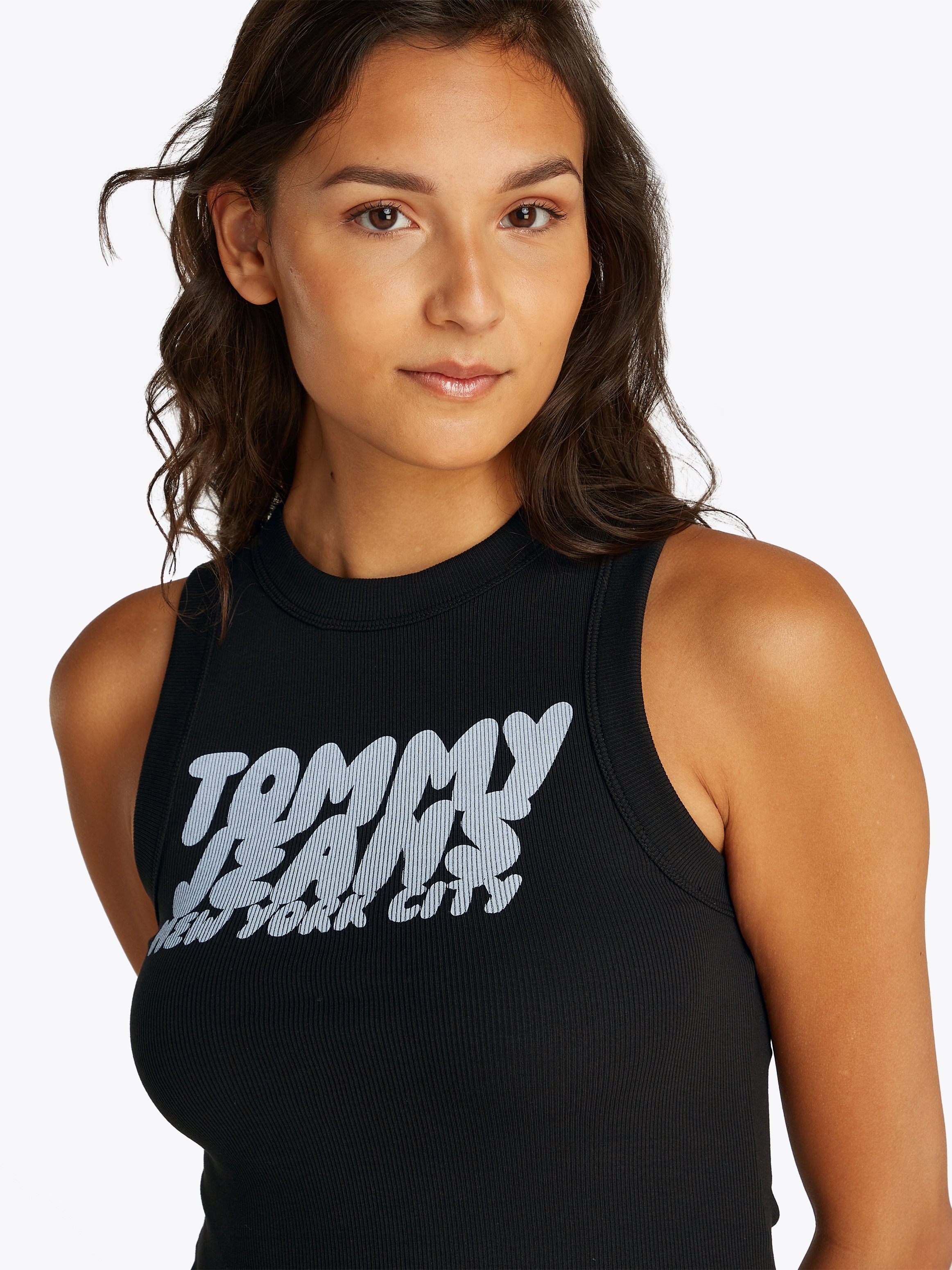 Tommy Jeans Tanktop »TJW SLIM SH TJ BUBBLE TANK« mit Logodruck