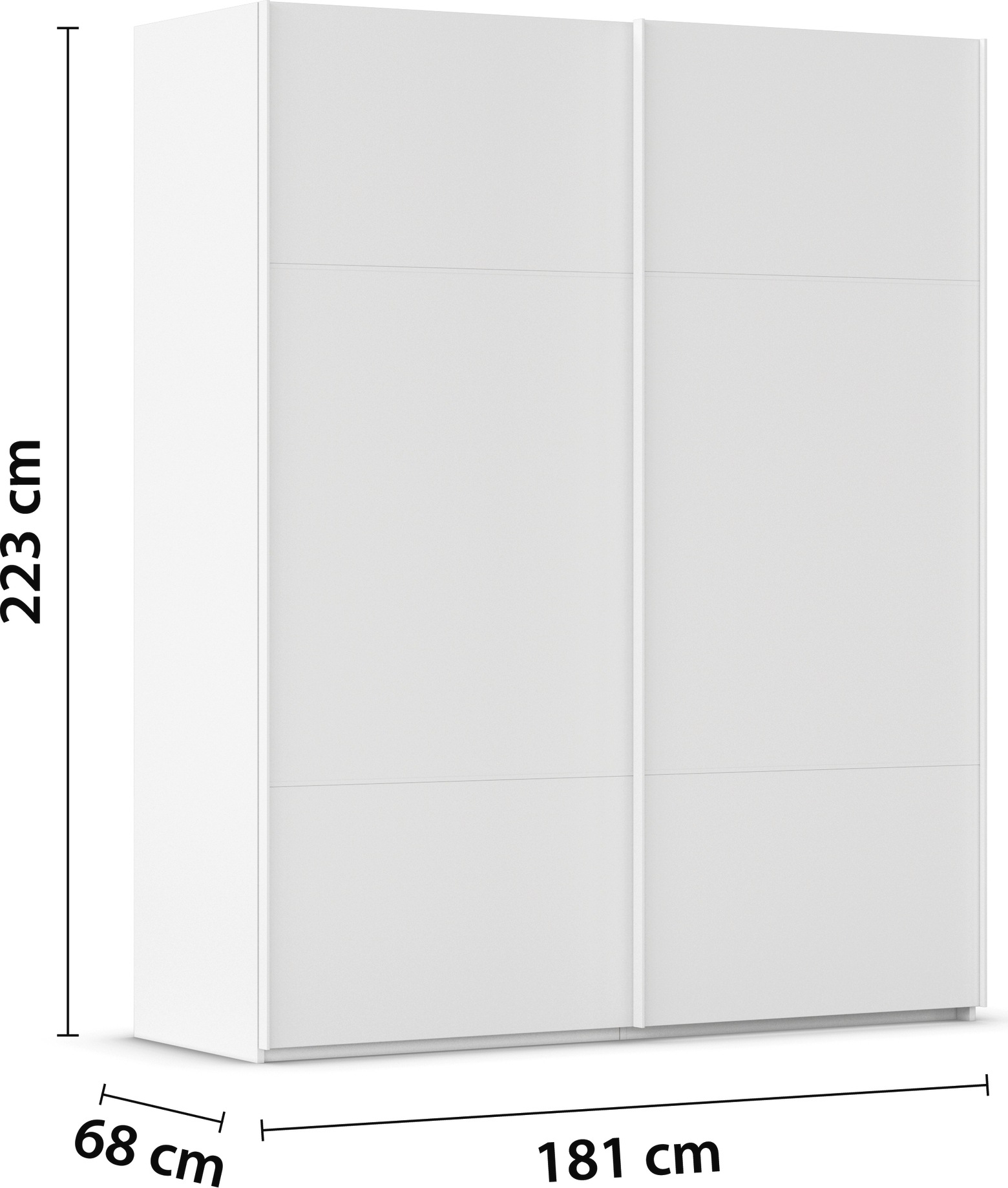 rauch »Kleiderschrank Schrank Garderobe Schlafzimmerschrank SCALE-TRIO« edle dreigeteilte Front, 2 Zierleisten in Griff-Farbe MADE IN GERMANY