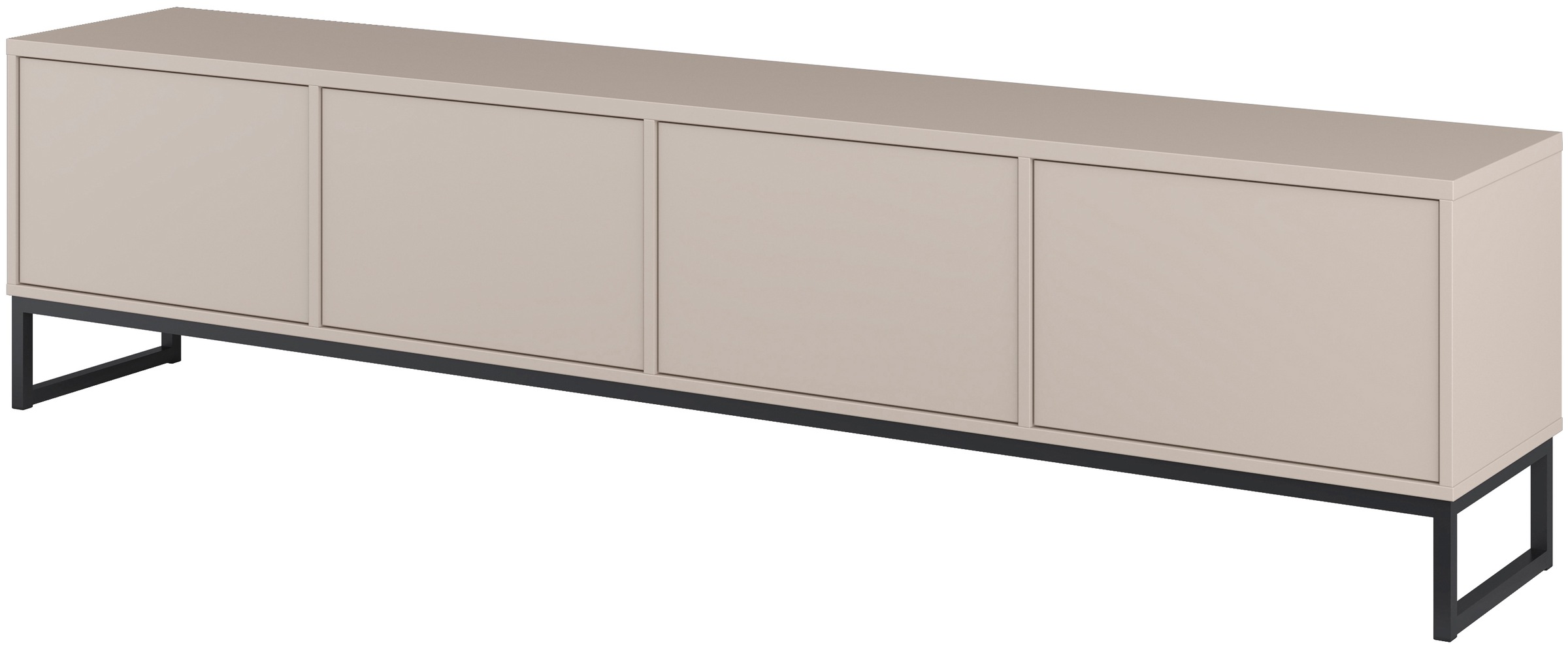 Home affaire Lowboard »Alto, Breite 208,5 cm, TV-Board mit 4 Klappen, push-to-open« TV-Kommode mit viel Stauraum, push-to-open-Funktion, Metallkufen