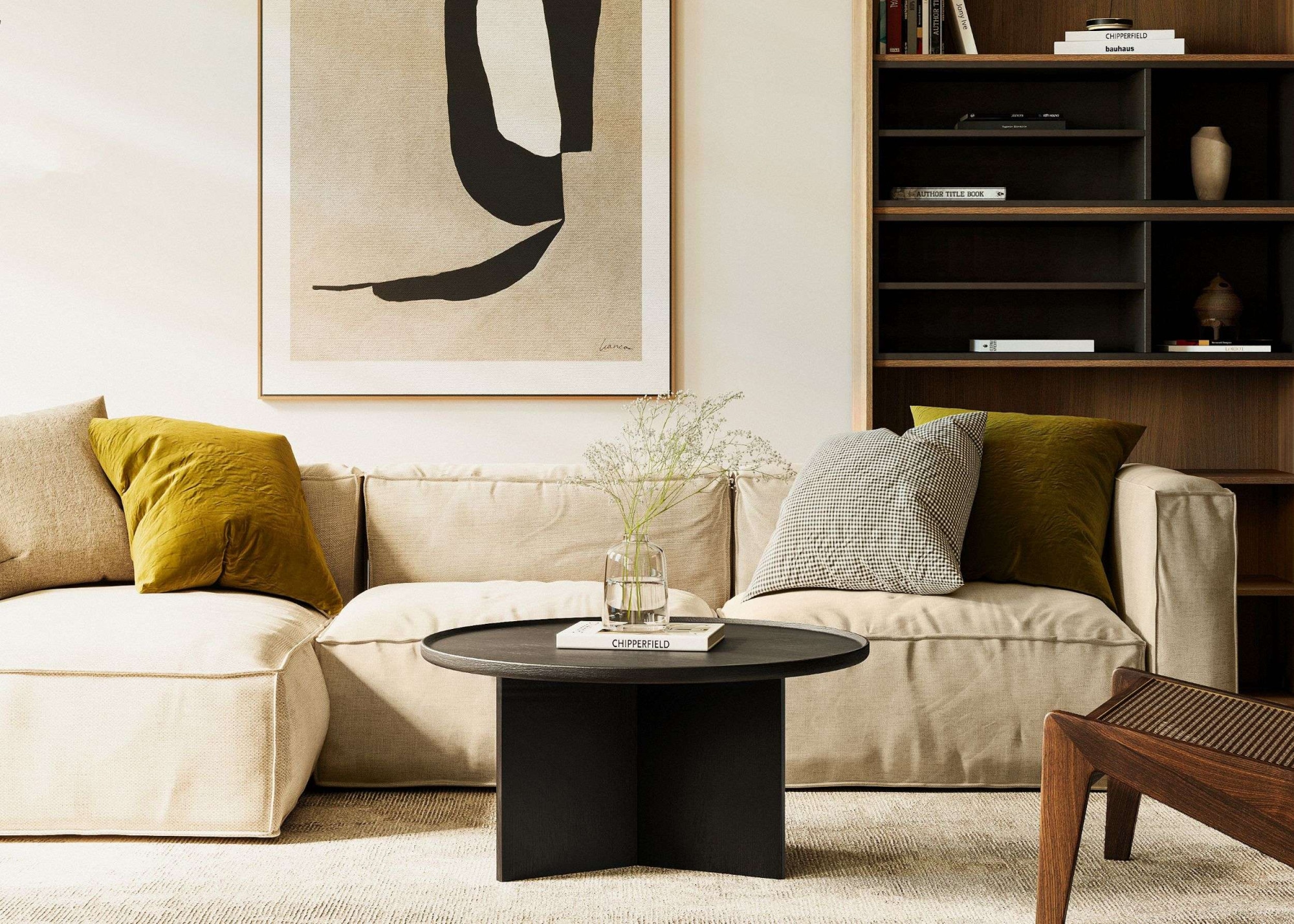 Woodman Table basse »Cala« 83/83/42 cm,  largeur 83 cm, ronde, plateau de table en chêne massif, certifié FSC®