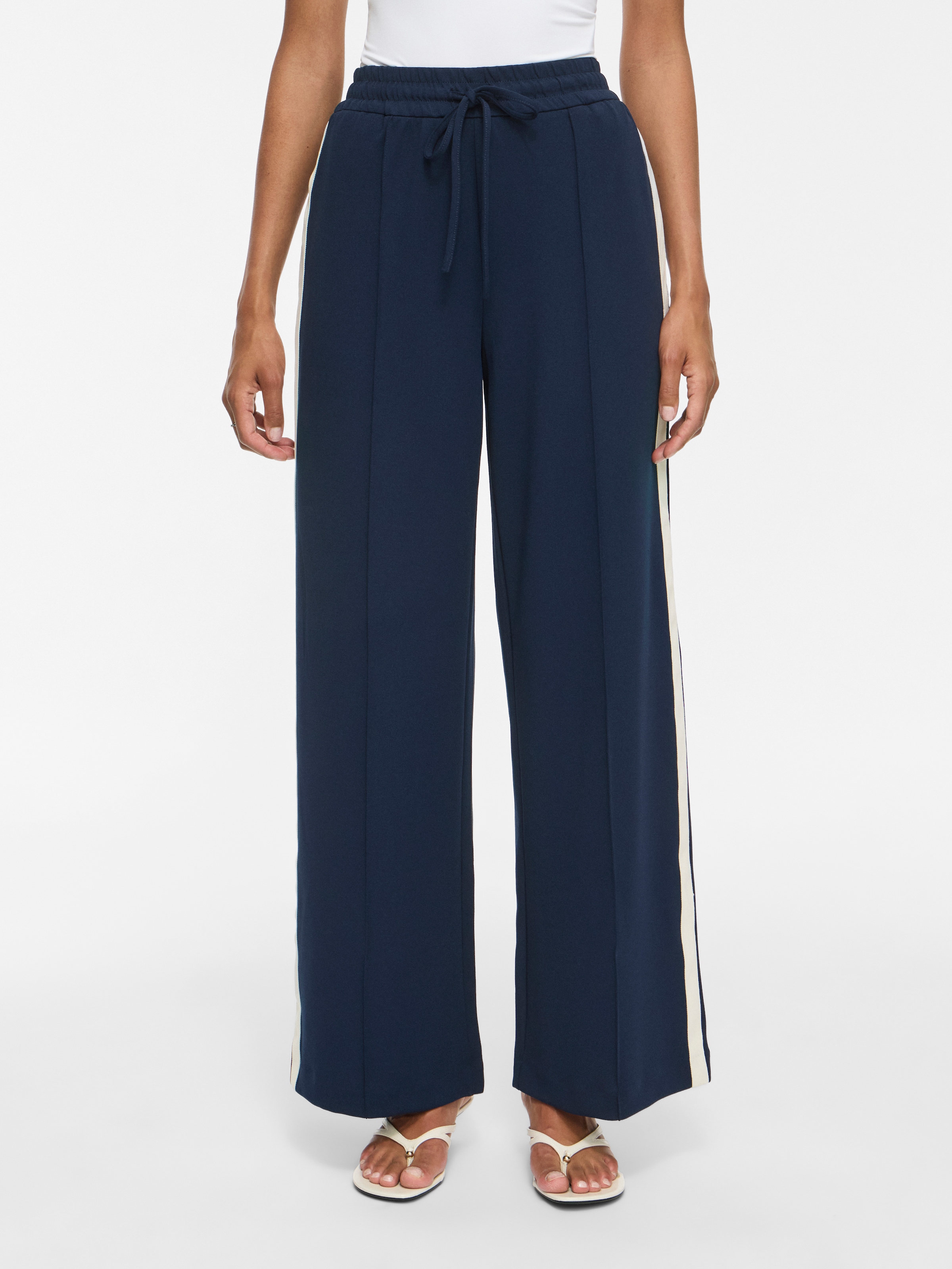 Vila Sweathose »VICLUA HW WIDE TRACK PANTS - NOOS«  Materialmix, weit geschnitten