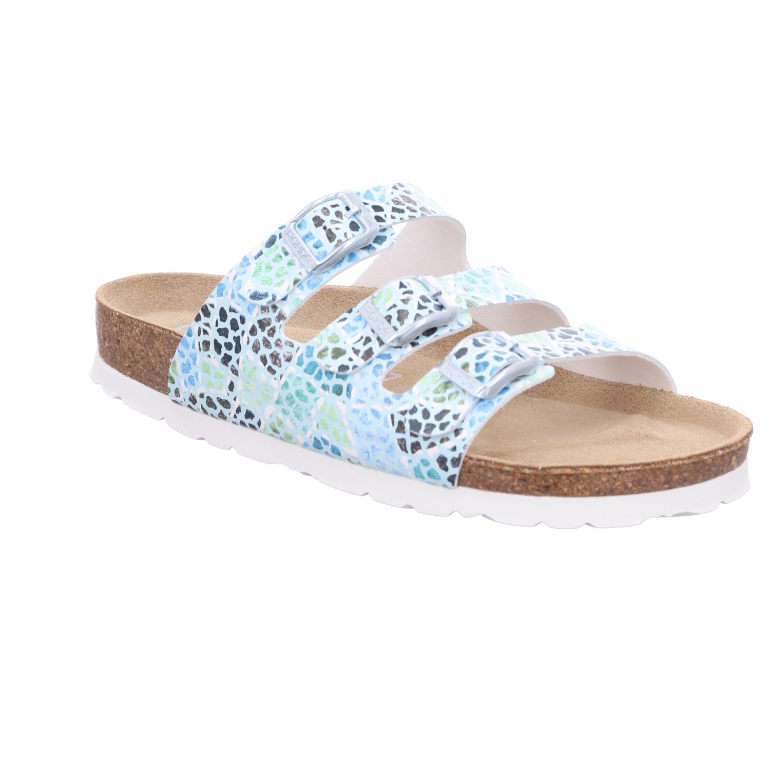Rohde Pantolette »SUNNYS N°13«  chaussure d'été, mule, chausson avec imprimé coloré, largeur G = large