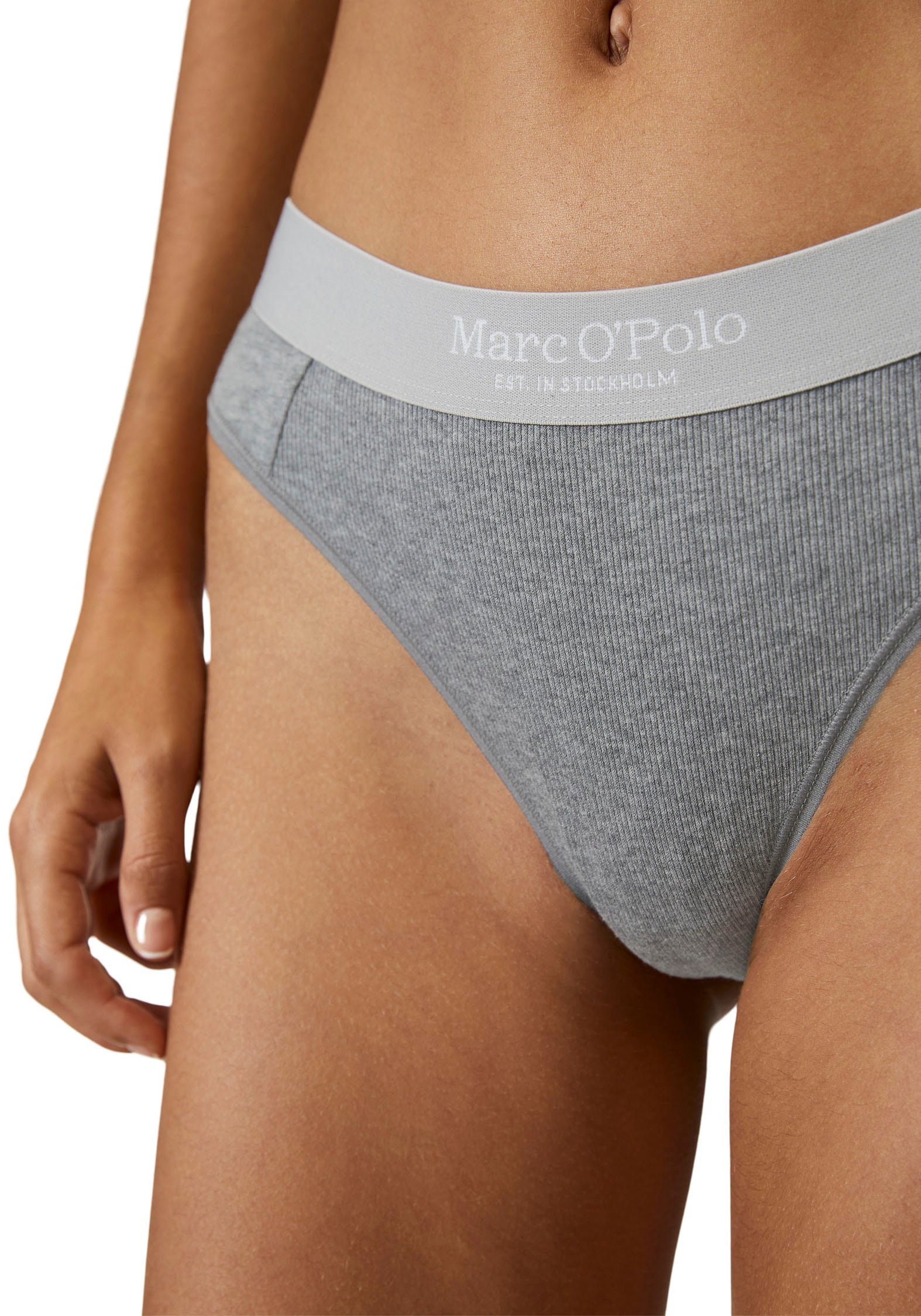 Marc O'Polo Slip »Iconic Rib woven« Packung, 2 cuis tlg., mit feingeripptem, elastischem Bund