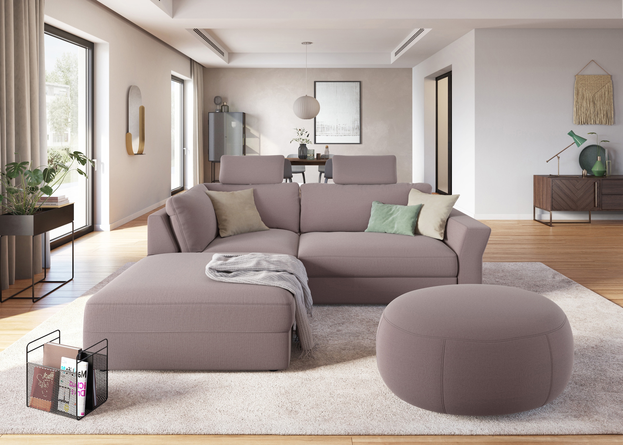 sit&more Ecksofa »Cadabra L-Form« Breite 243 cm, inklusive Sitztiefenverstellung