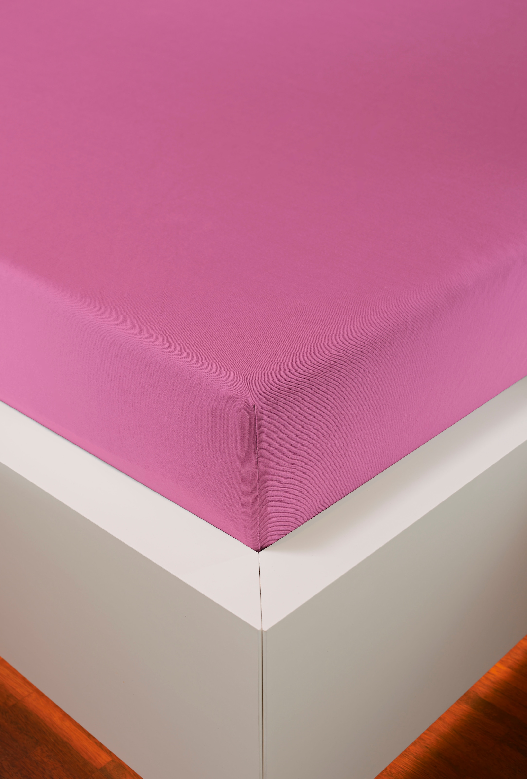 bellana Draps de lit »bellana Melone, 100% Baumwolle, Jersey, bügelfrei« reine Baumwolle, Spannbetttuch für Matratzen bis 25cm Höhe