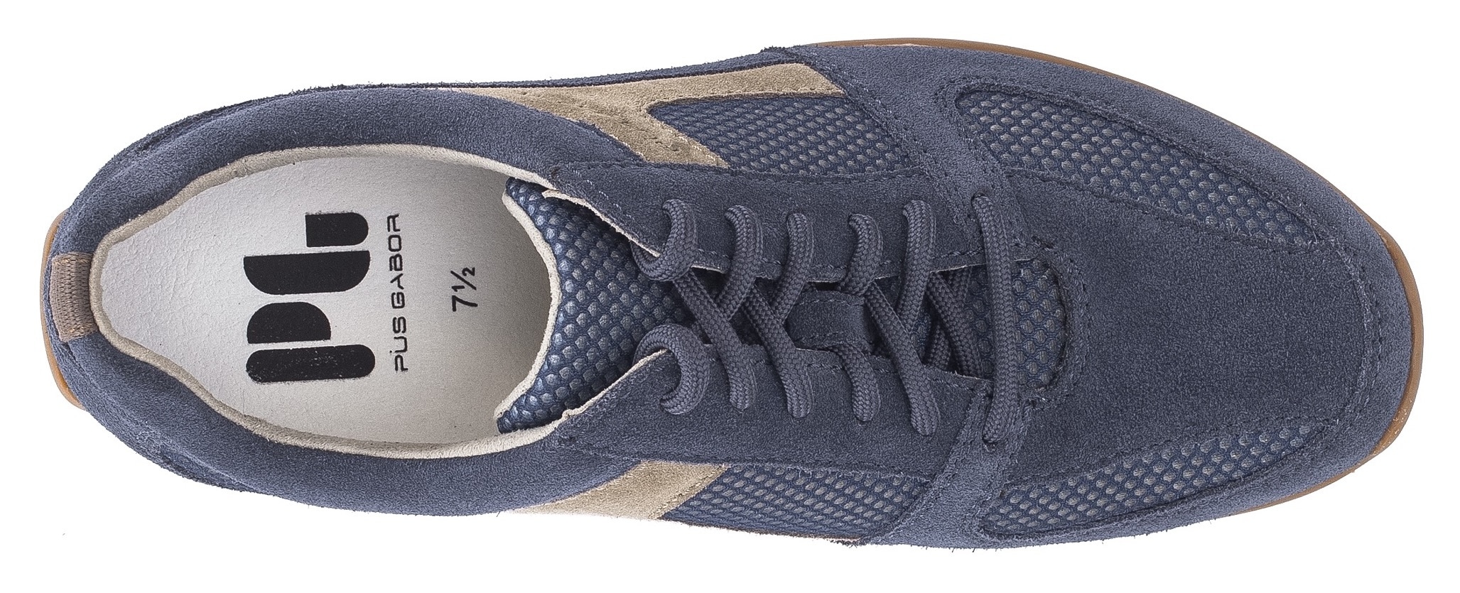 Pius Gabor Sneakers  chaussure de loisirs, chaussure basse, chaussure à lacets avec empiècement contrastant, largeur G