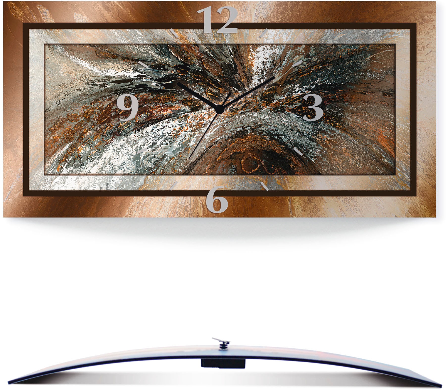 Artland Horloge murale »Gold Abstrakt 1« wahlweise mit Quarz- oder Funkuhrwerk, lautlos ohne Tickgeräusche