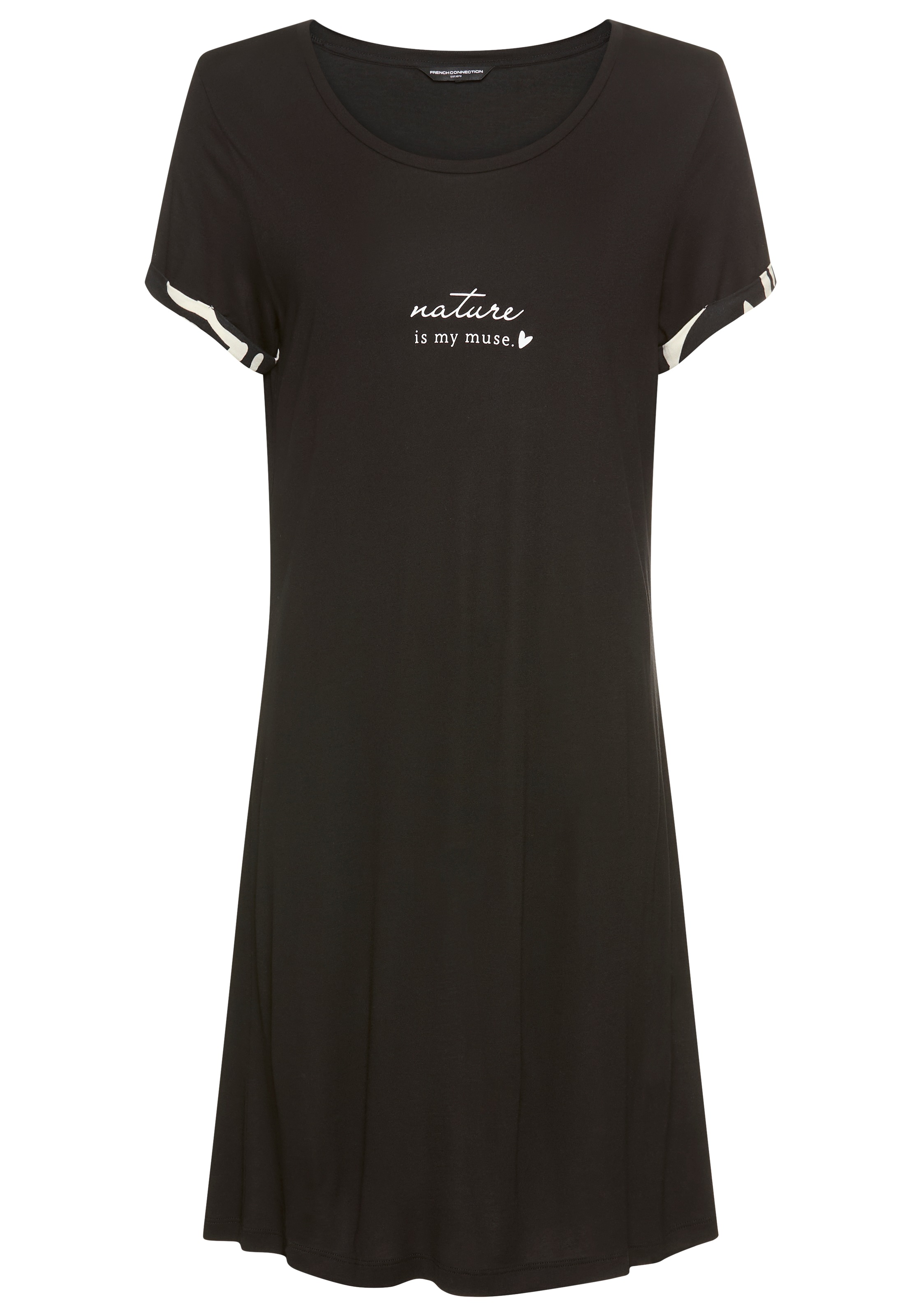 French Connection Nachthemd 1-teilig,  im zeitlosen Schwarz-Weiss-Look