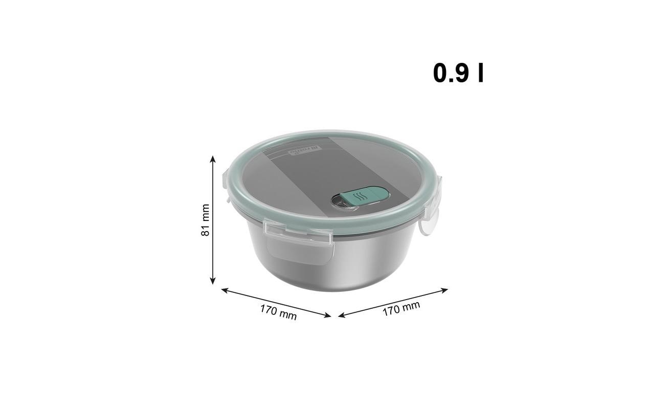ROTHO Boîte à provisions »Edelstahldose mit Deckel NALA 1.4 l«