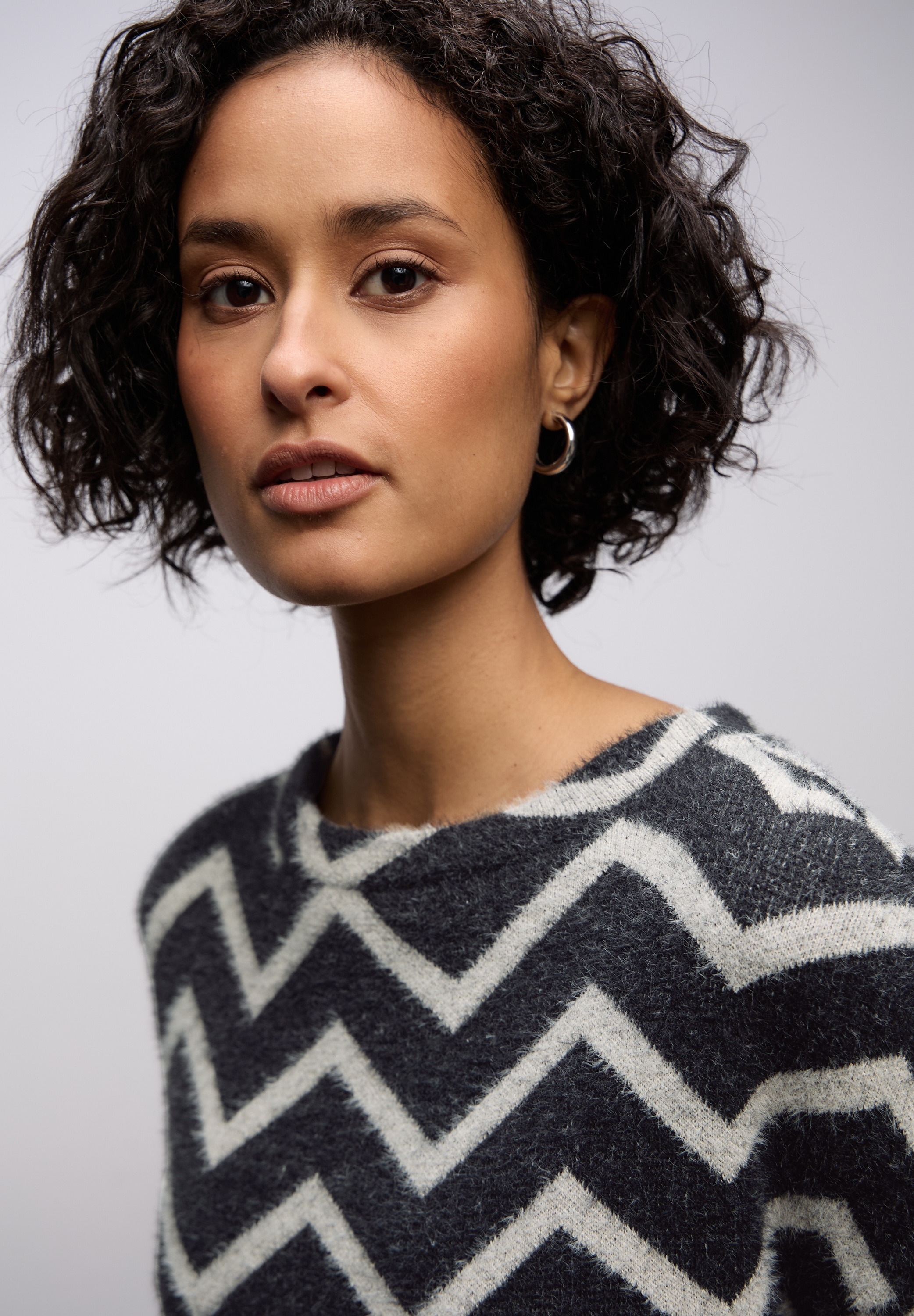 STREET ONE Pull à col rond mit Muster