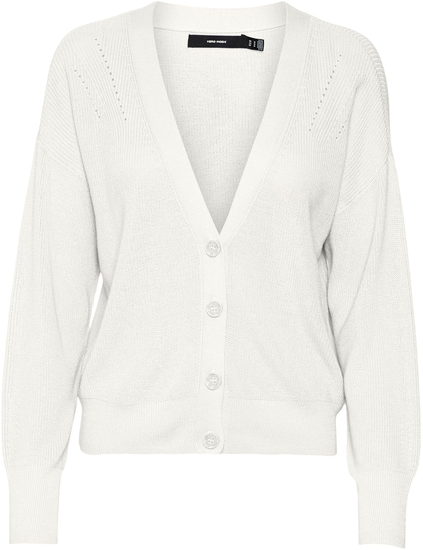 Vero Moda Strickjacke »VMNEWLEXSUN LS SHORT V-NECK CAR GA NOOS« mit Knopfleiste
