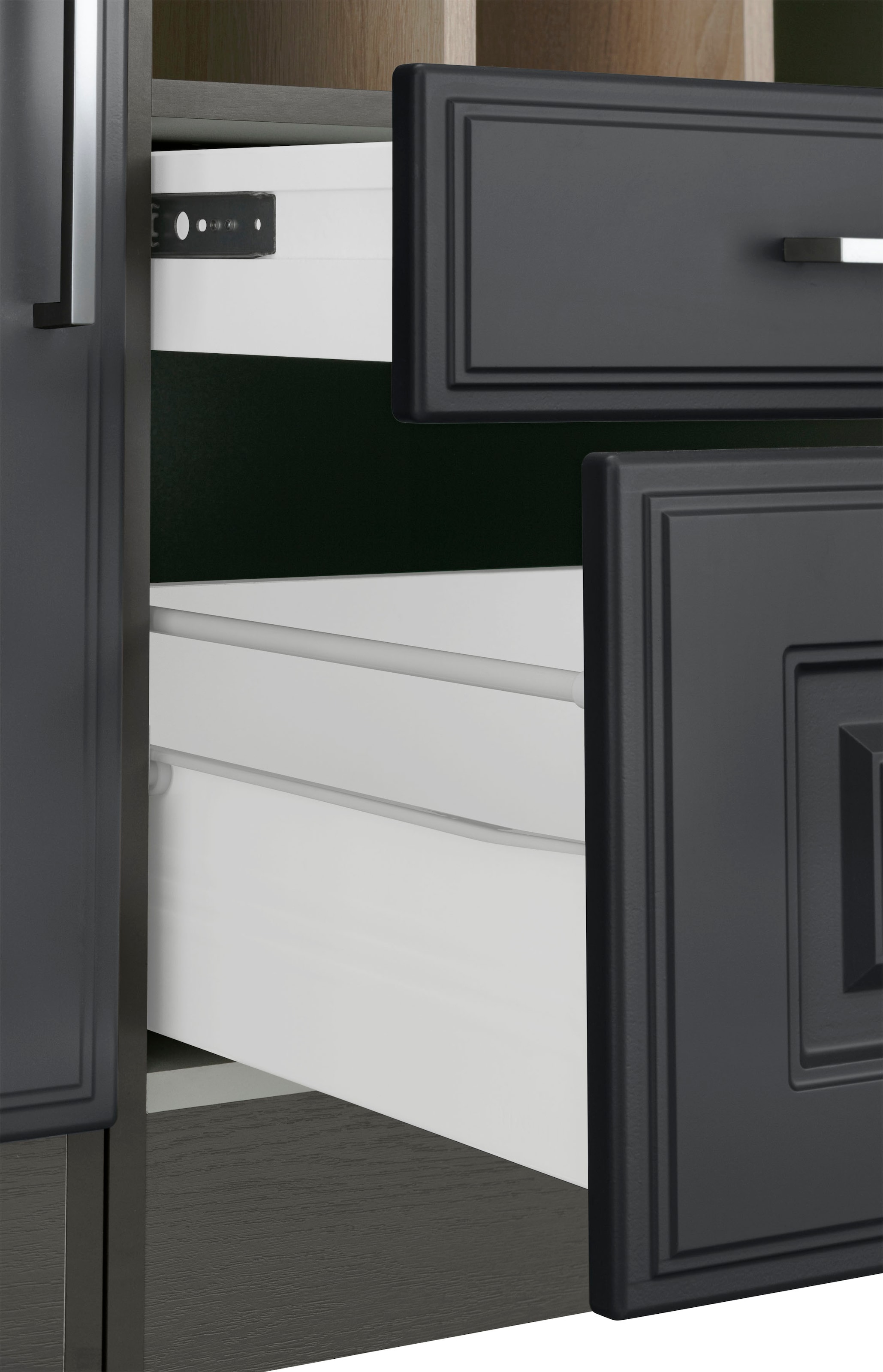 KOCHSTATION Unterschrank »KS-Stockholm« 150 cm breit, hochwertige MDF-Fronten mit Fräsung, viel Stauraum