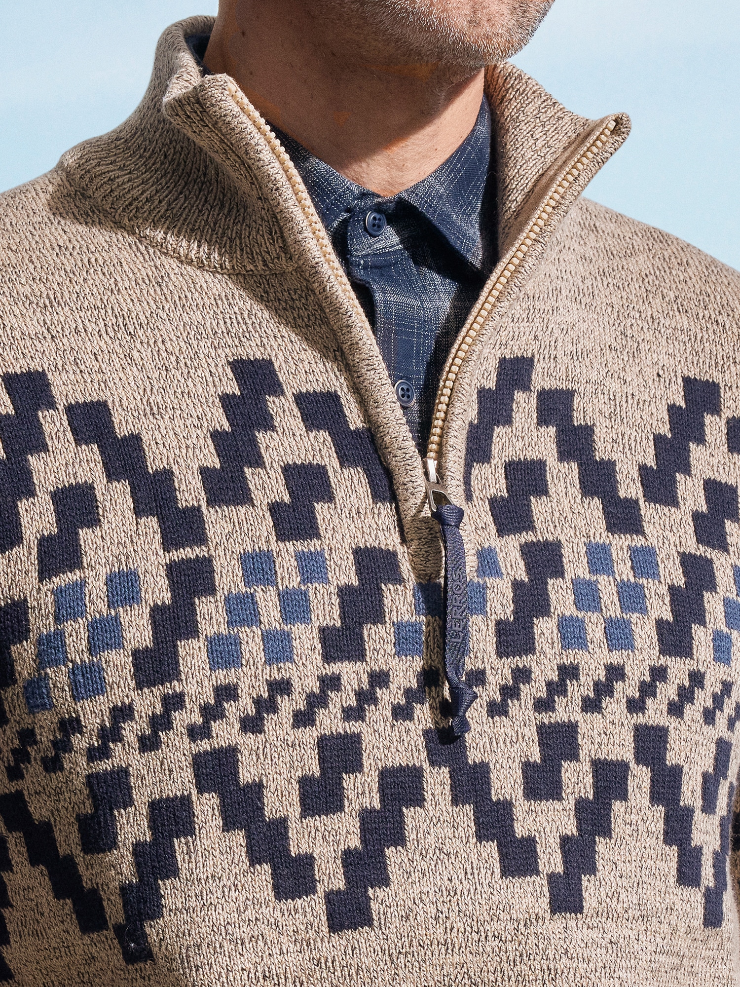 LERROS Norwegerpullover »LERROS Herren-Troyer mit Norwegermuster«