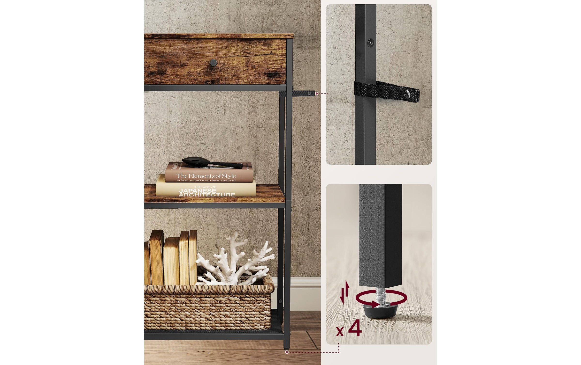 VASAGLE Table console »76 x 80 cm«