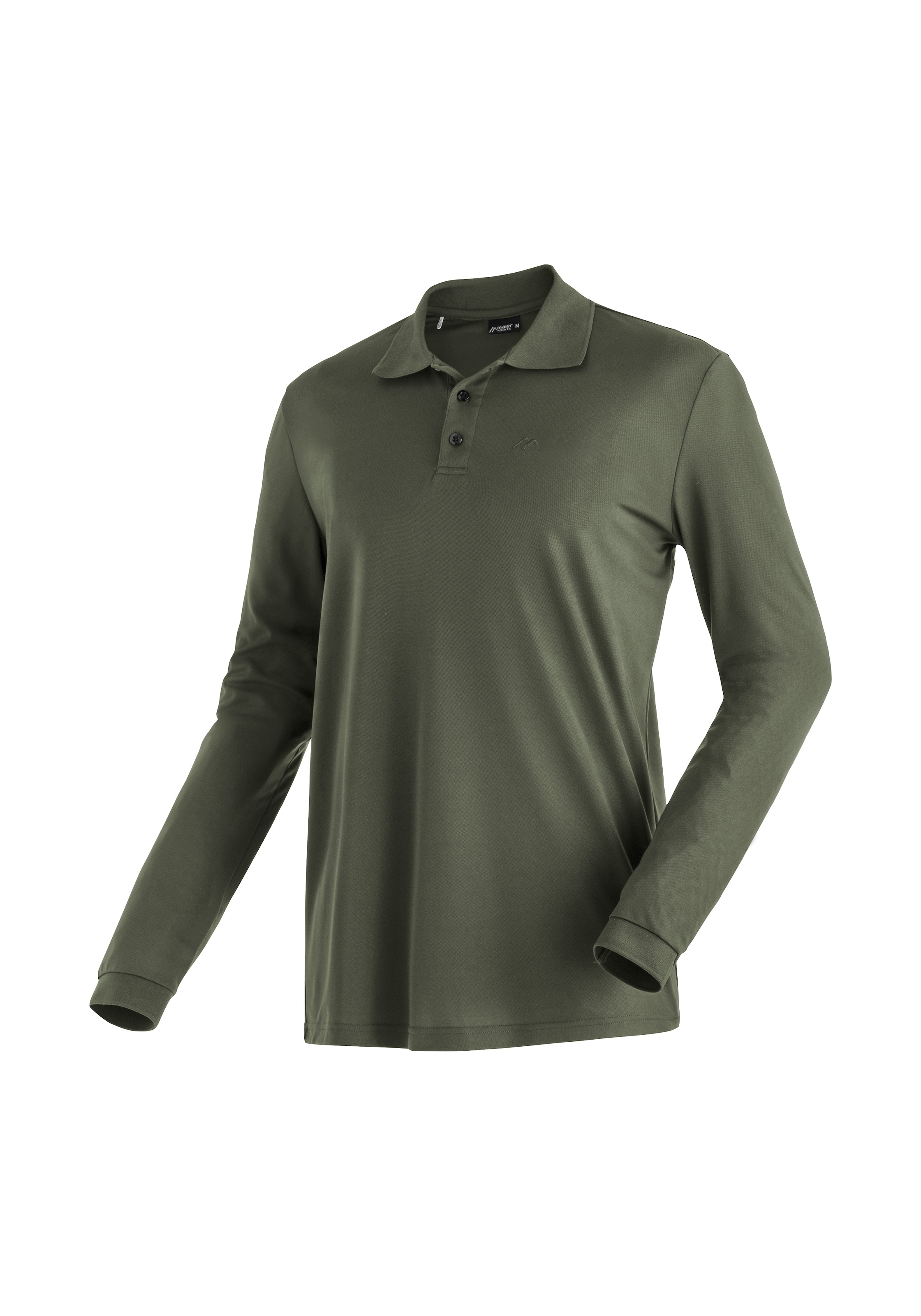 Maier Sports Polo »Ulrich L/S« Herren Funktionsshirt, langarm Freizeitshirt mit Hemdkragen, Reg. Fit