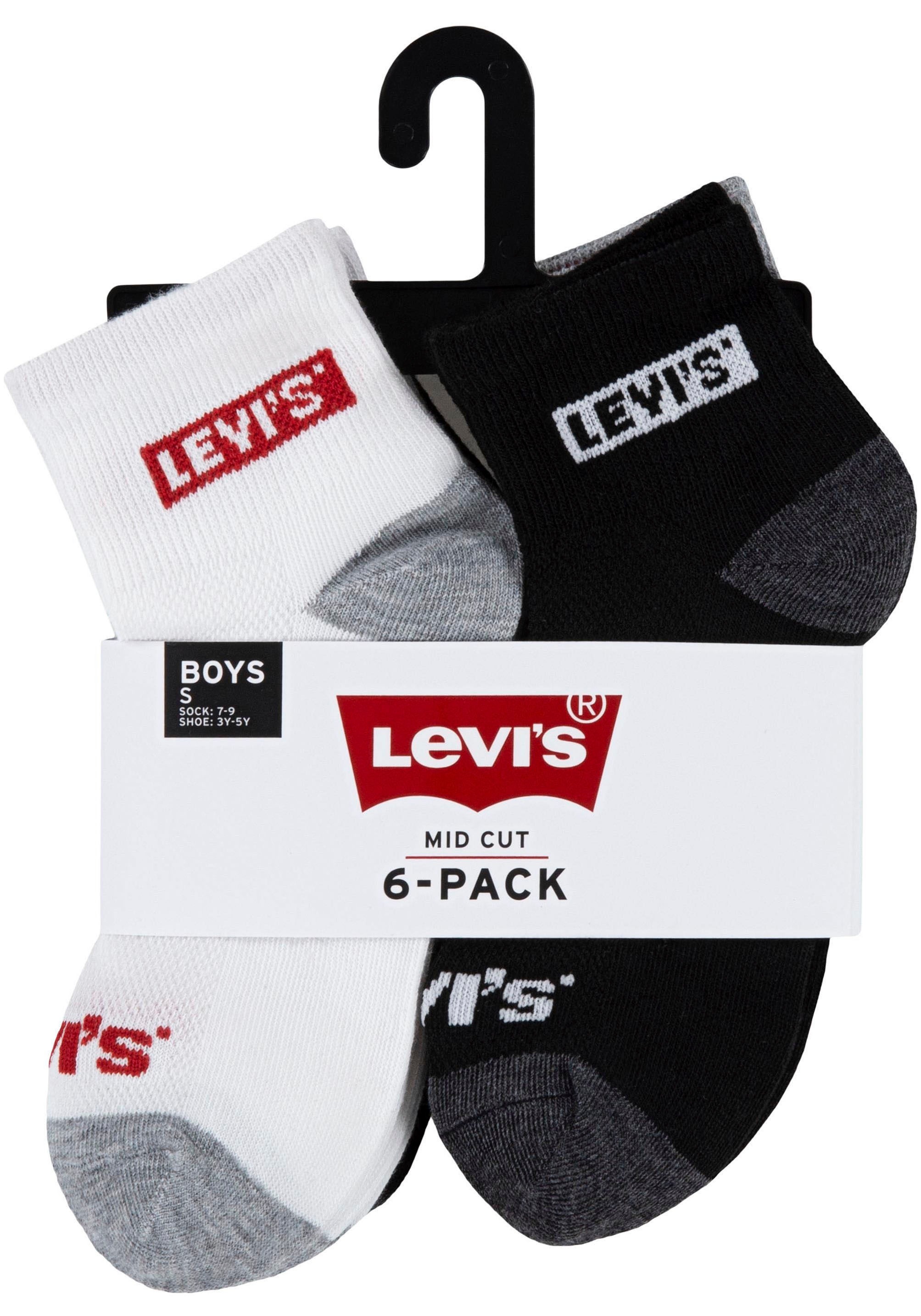 Levi's® Kids Chaussettes courtes »LHN BOX TAB MID CUT 6PK« Packung,  UNISEX
