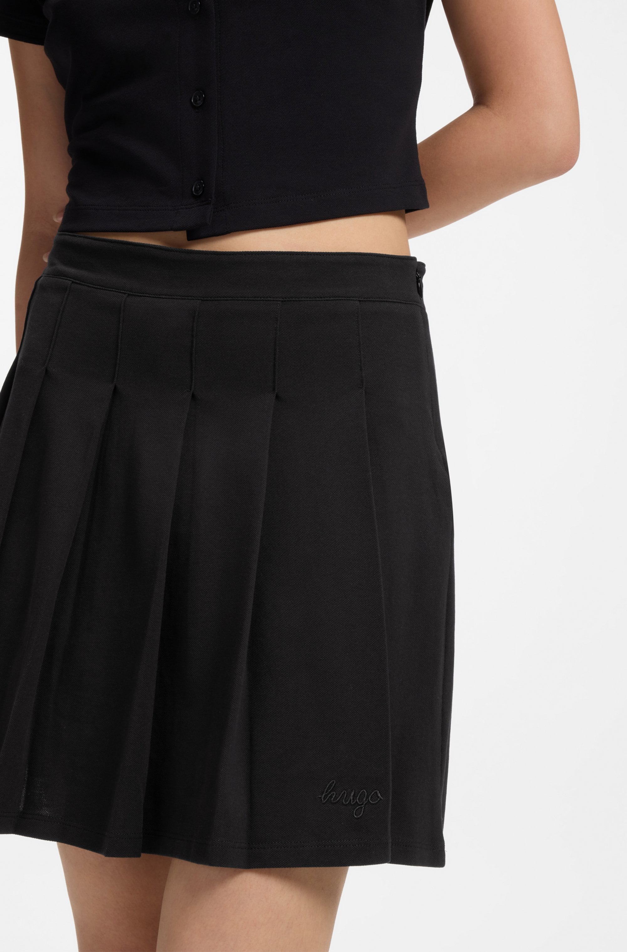 HUGO Jupe plissée »Nalham« avec short intégré, relaxed fit