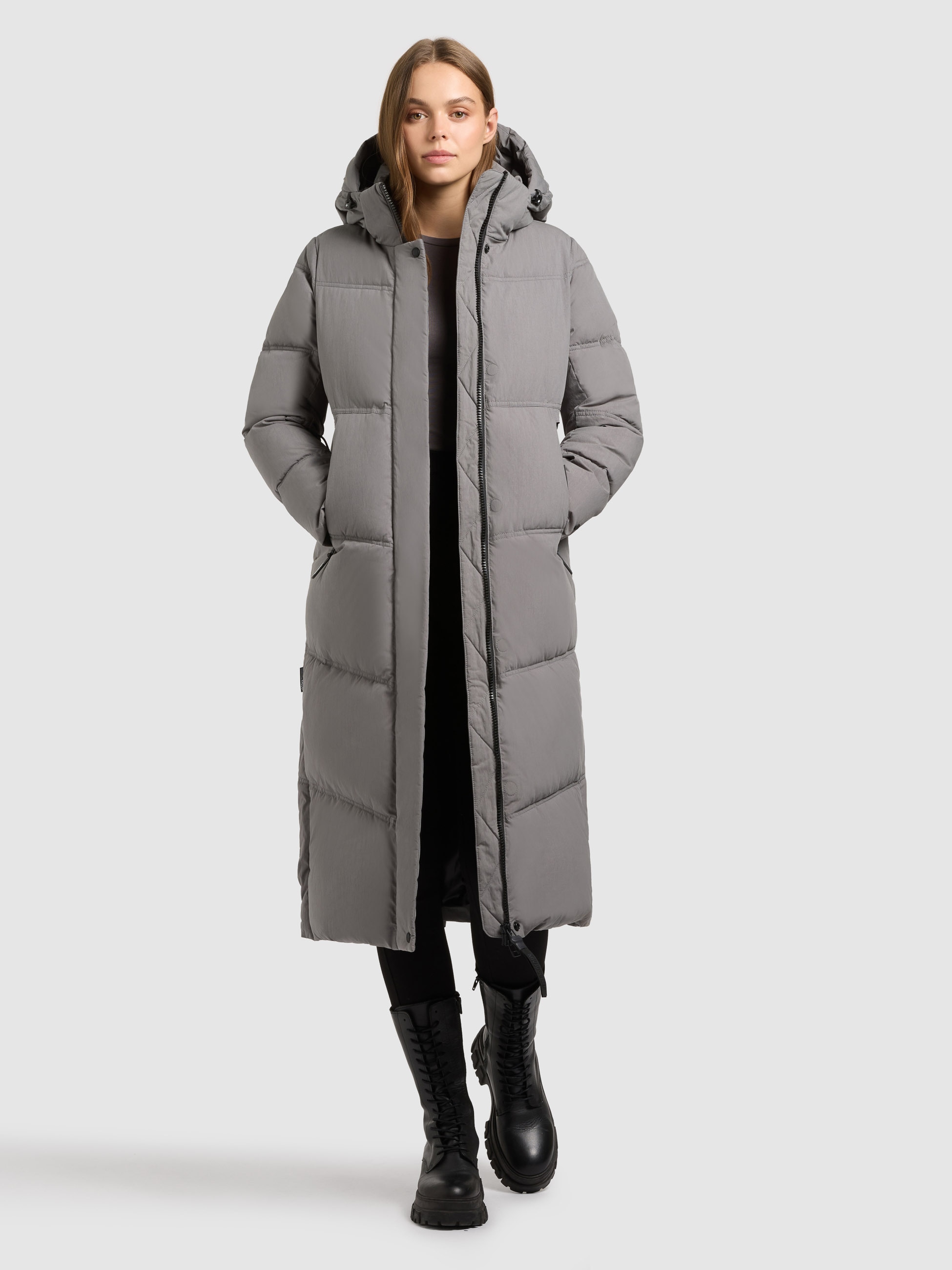 khujo Manteau matelassé »RITZ« praktische Seitenschlitze mit Reissverschluss, abnehmbare Kapuze