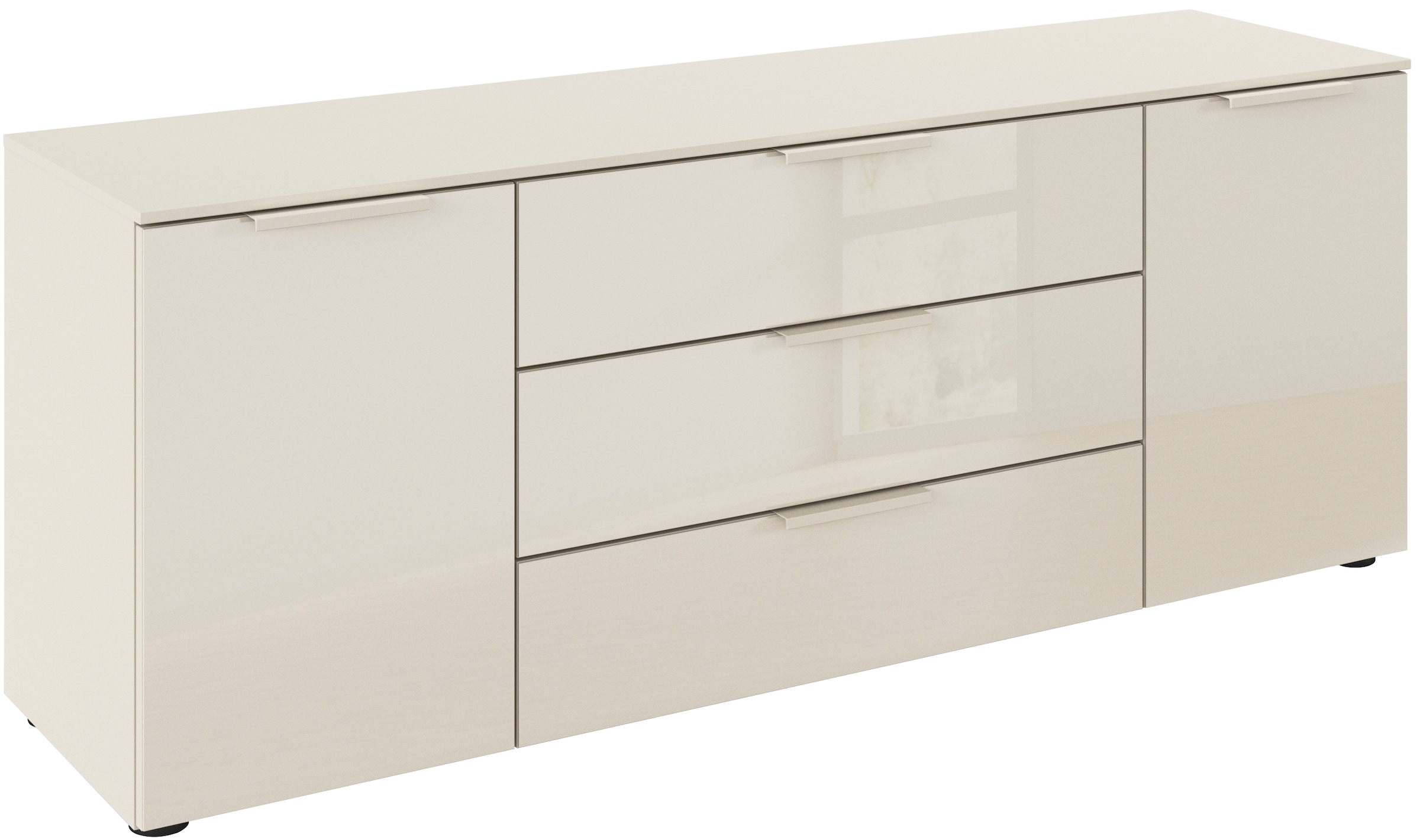 rauch Schubkastenkommode »Kommode Türkommode Sideboard Kombikommode FLIPP mit Glasfront« Breite 160 cm mit 2 Einlegeböden,  2-türig mit 3 Schubladen und Soft-Close-Funktion sowie Glasfront
